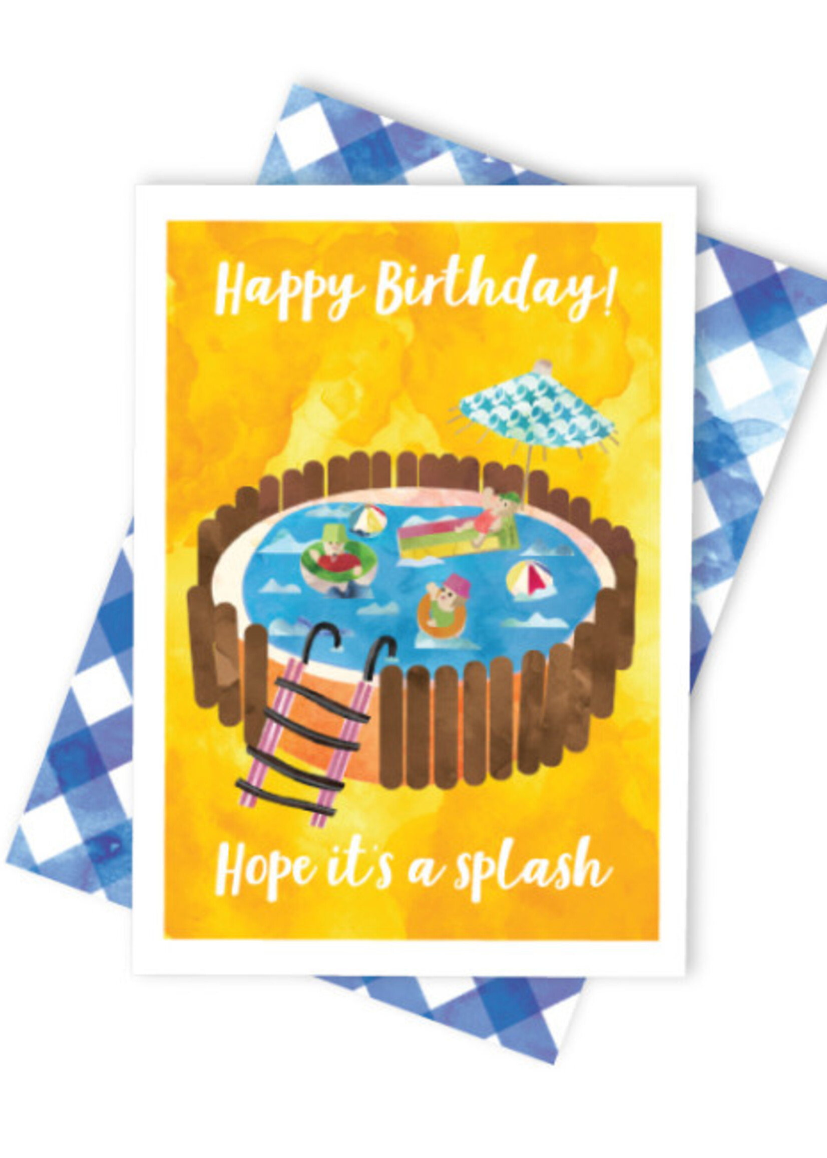 Candle Bark Creations Jelly Pool Birthday Cake - Card