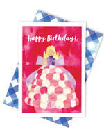 Candle Bark Creations Doll Birthday Cake - Card