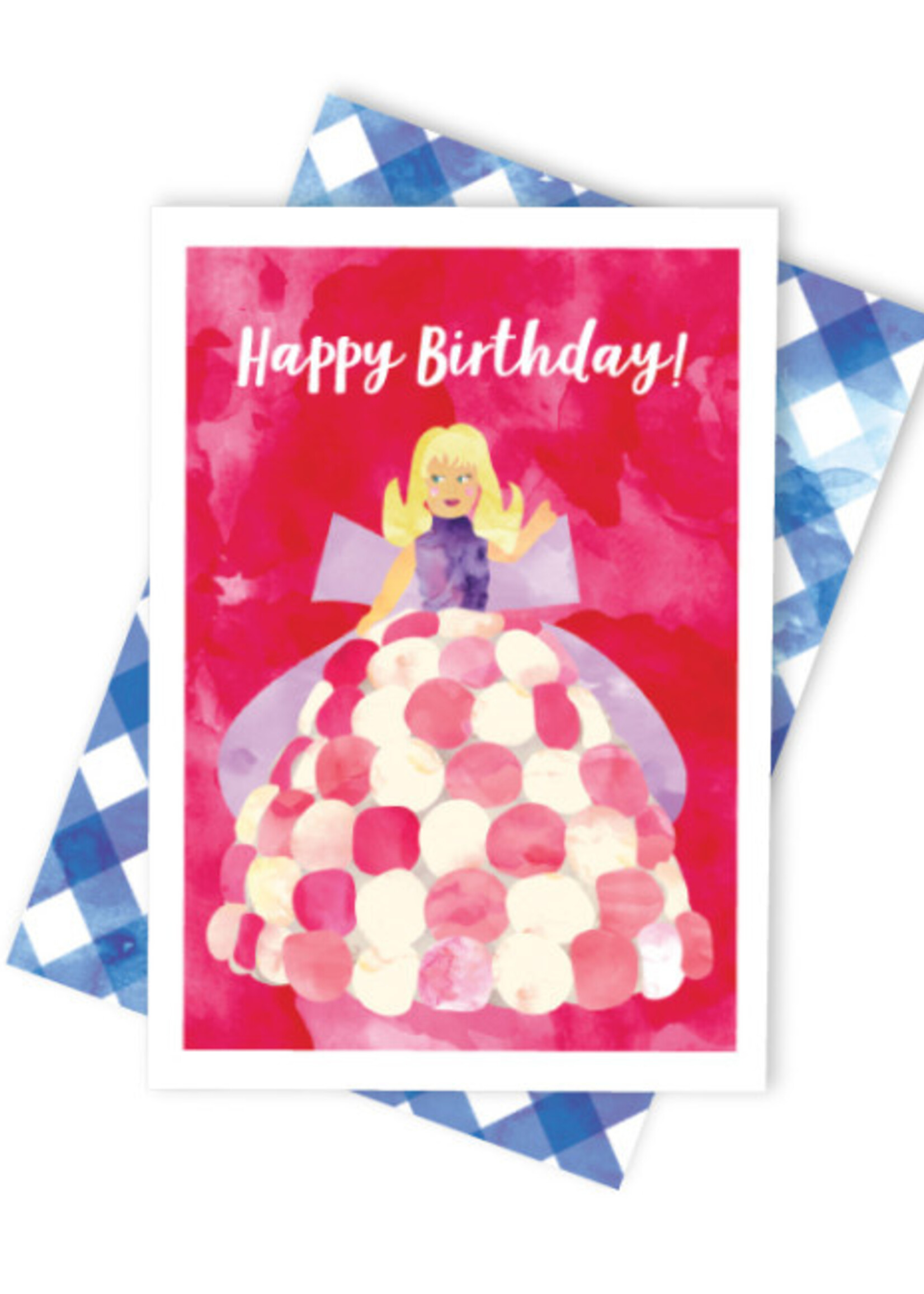 Candle Bark Creations Doll Birthday Cake - Card