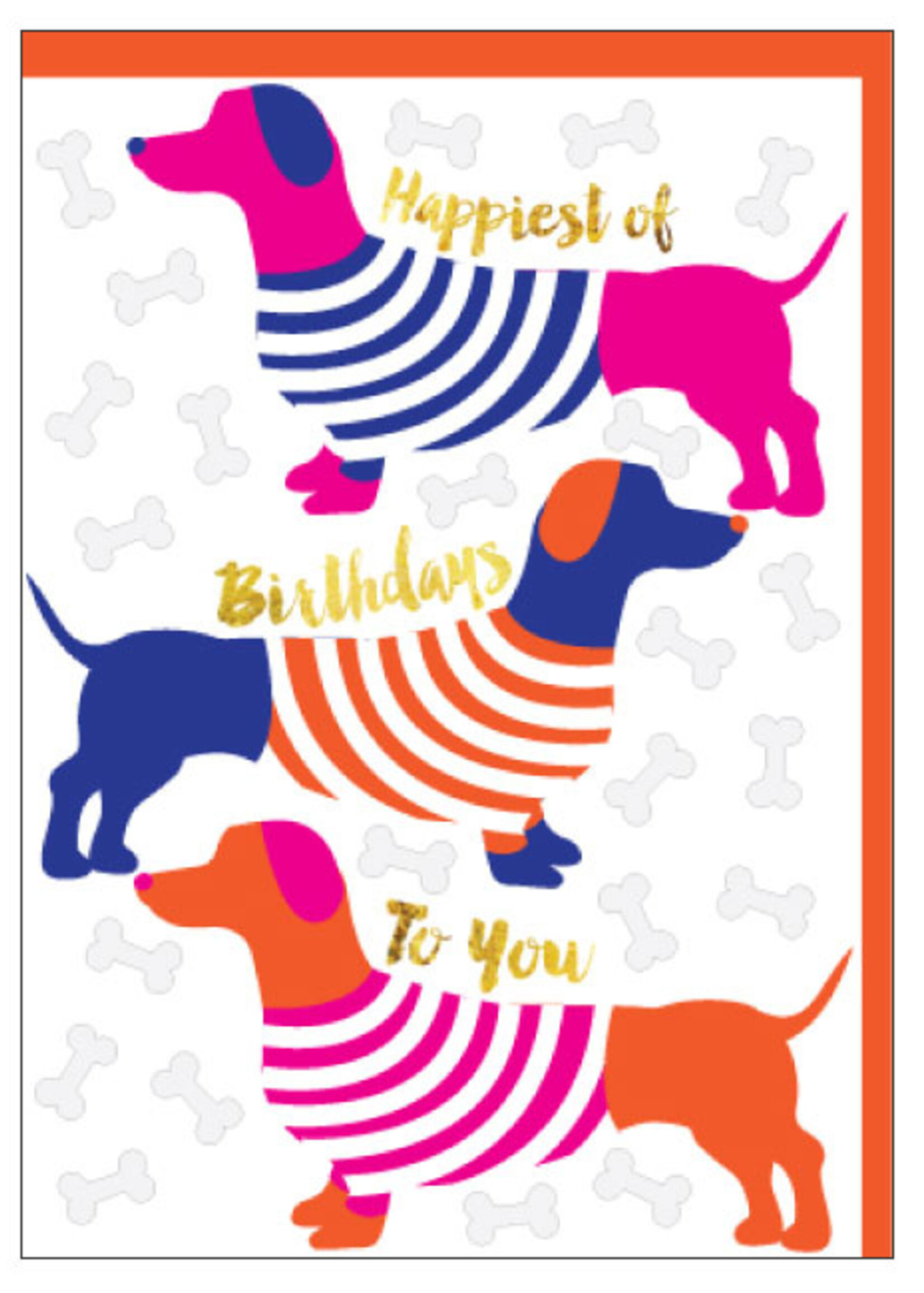 Candle Bark Creations Birthday Dachshunds - Card