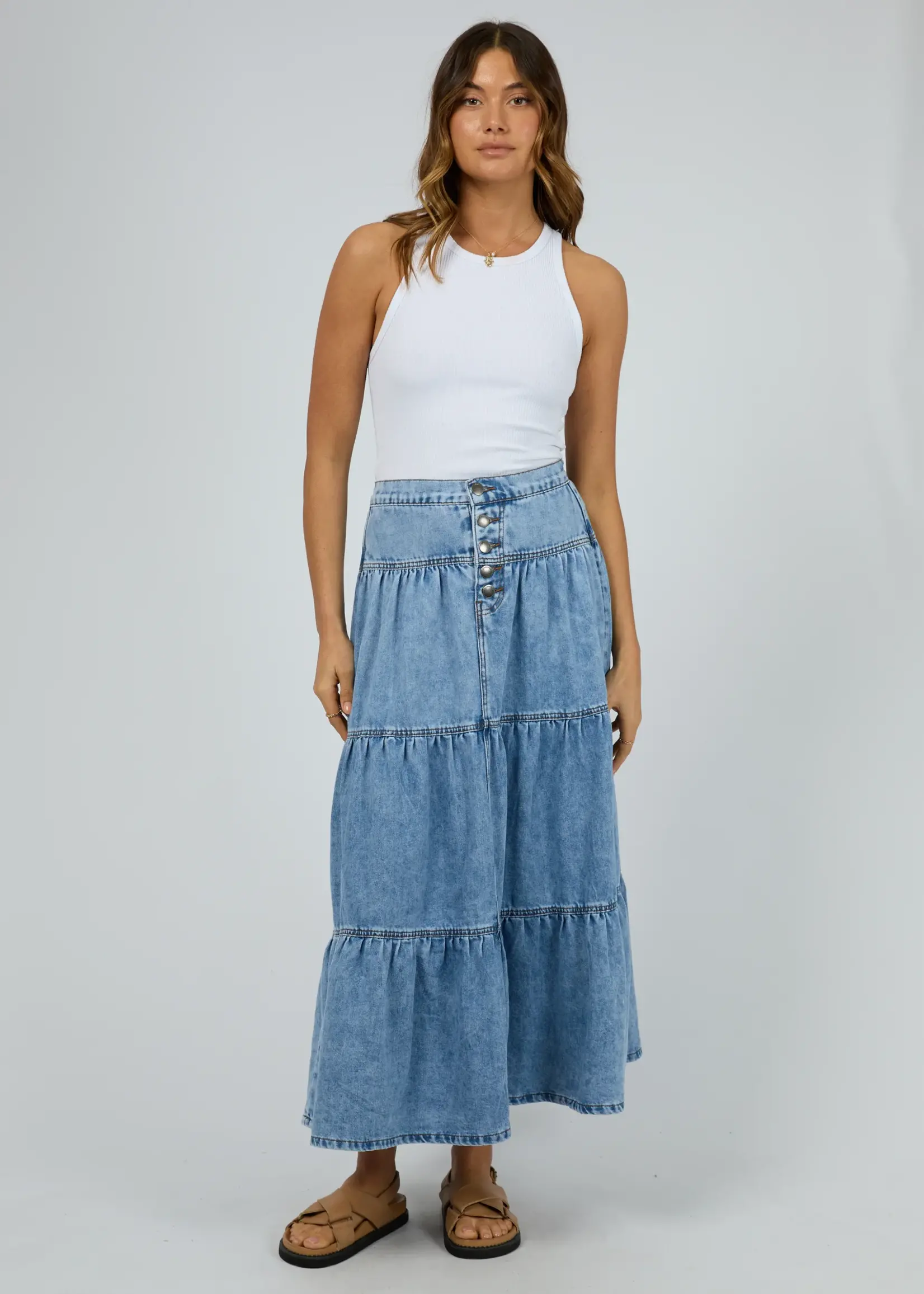 Coco Denim Maxi Skirt