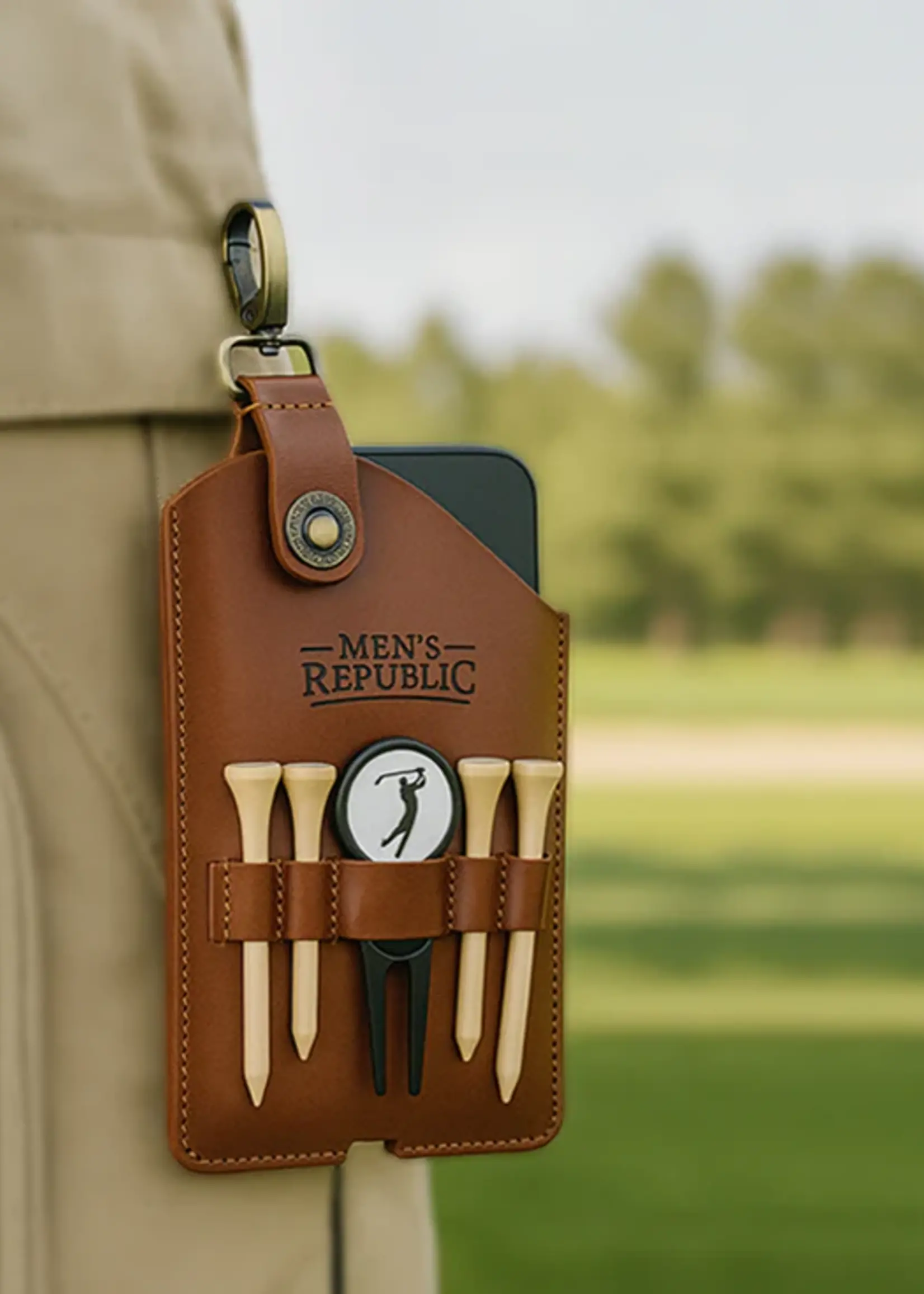 Mens Republic Golfers Luxury Phone Holster