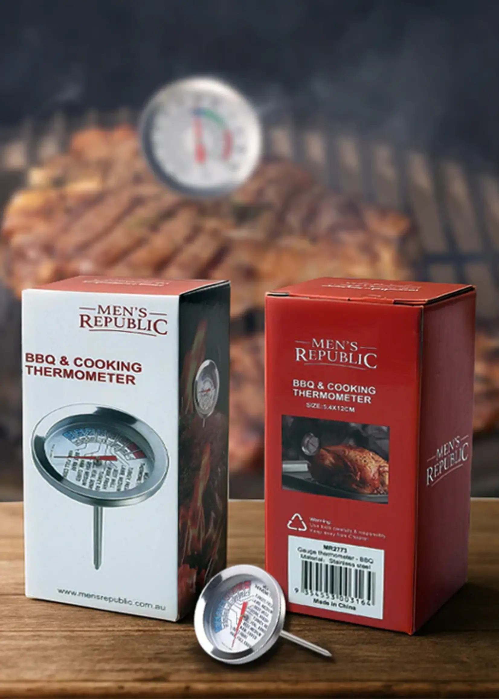 Mens Republic BBQ and Cooking Thermometer