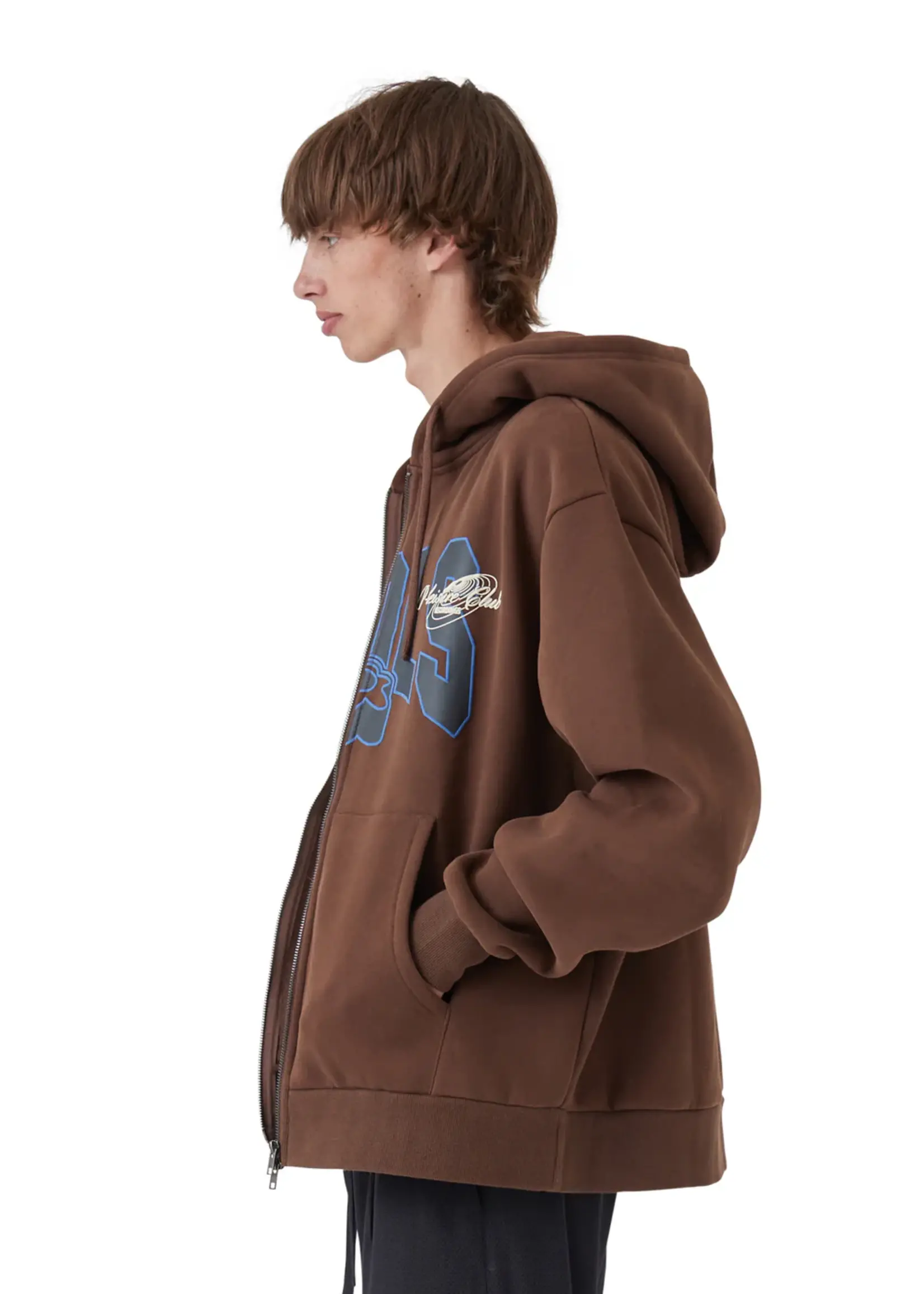B Cools College Zip Hood - Coffee