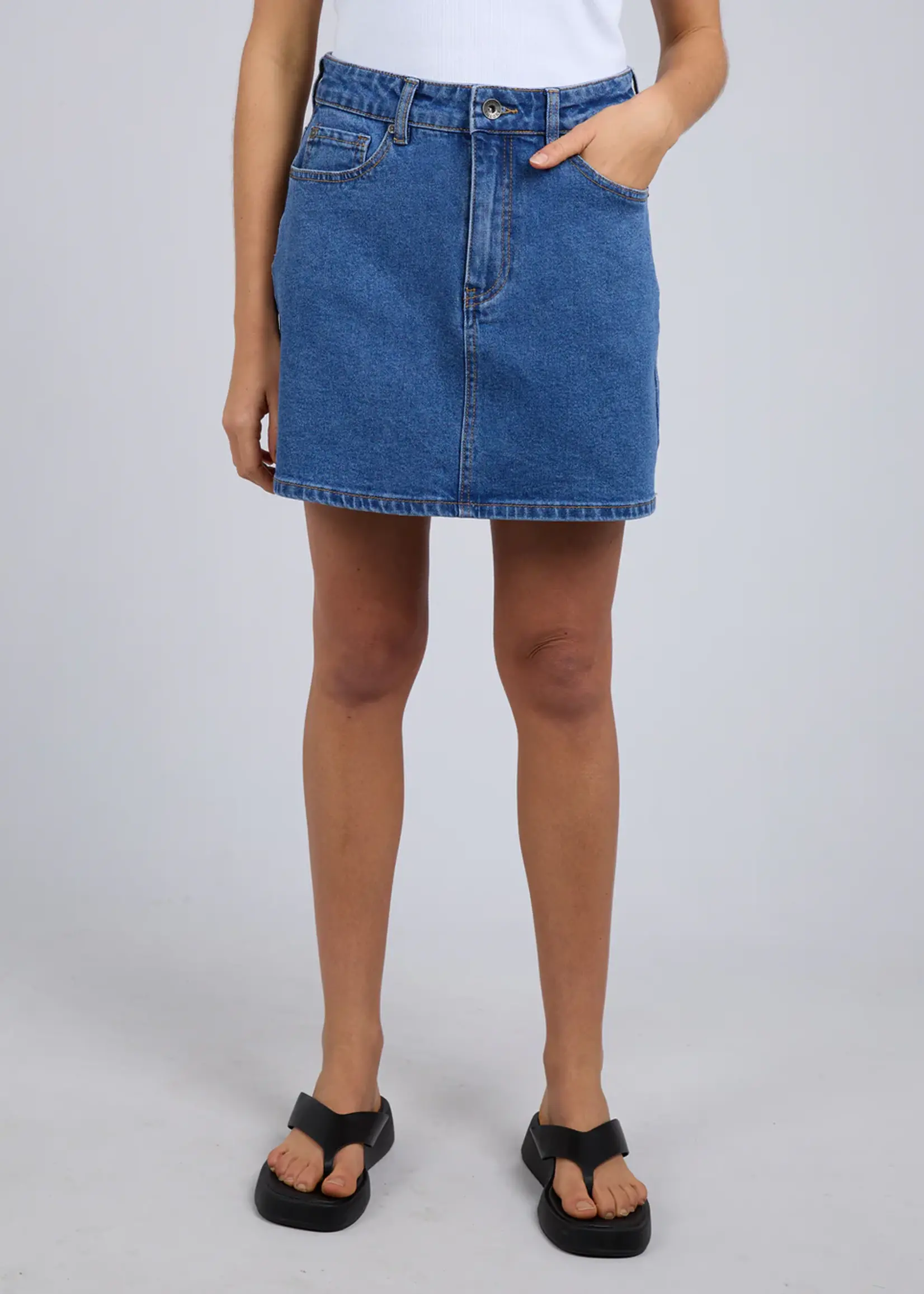 Silent Theory Selina Skirt - Mid Blue