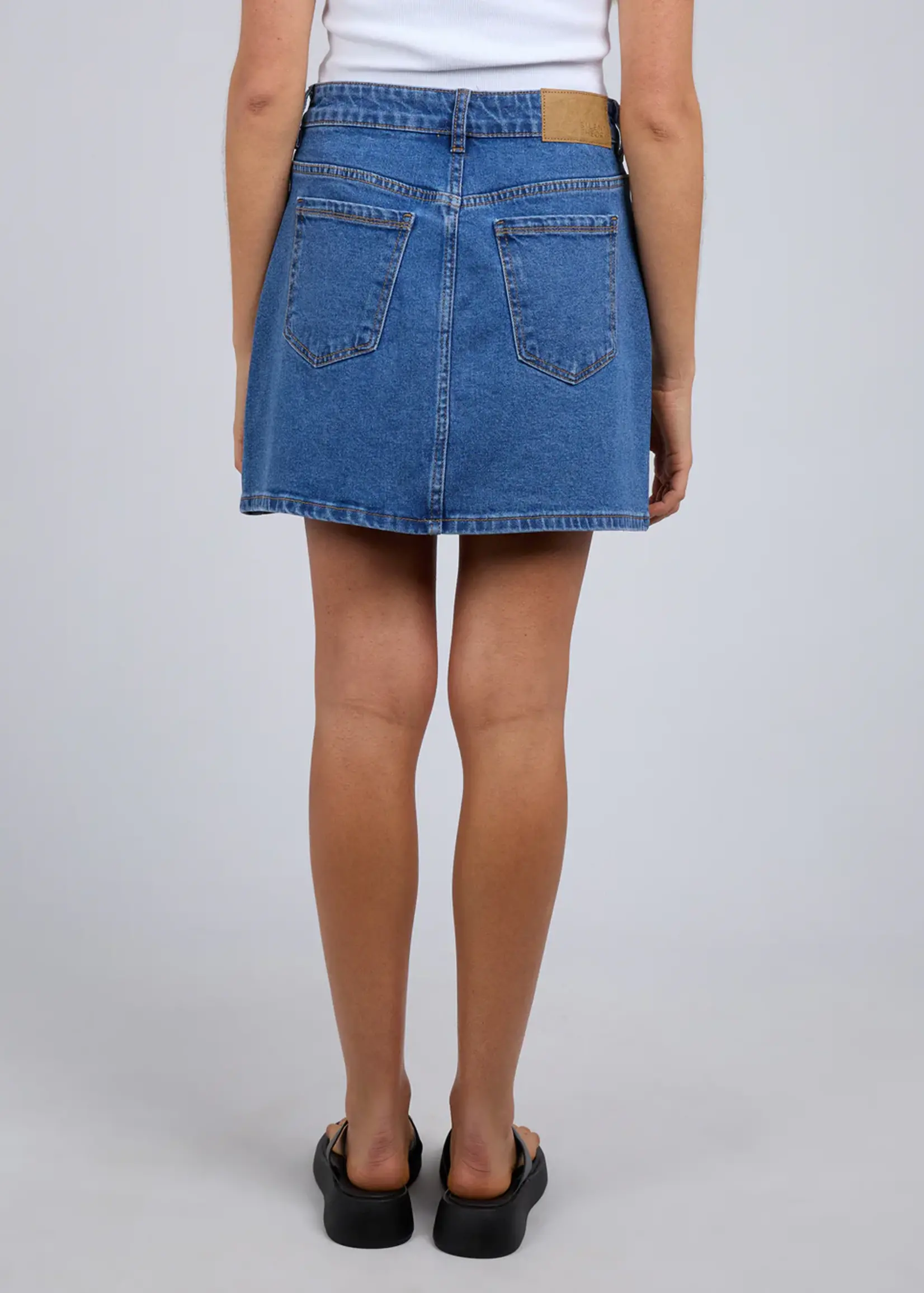 Silent Theory Selina Skirt - Mid Blue