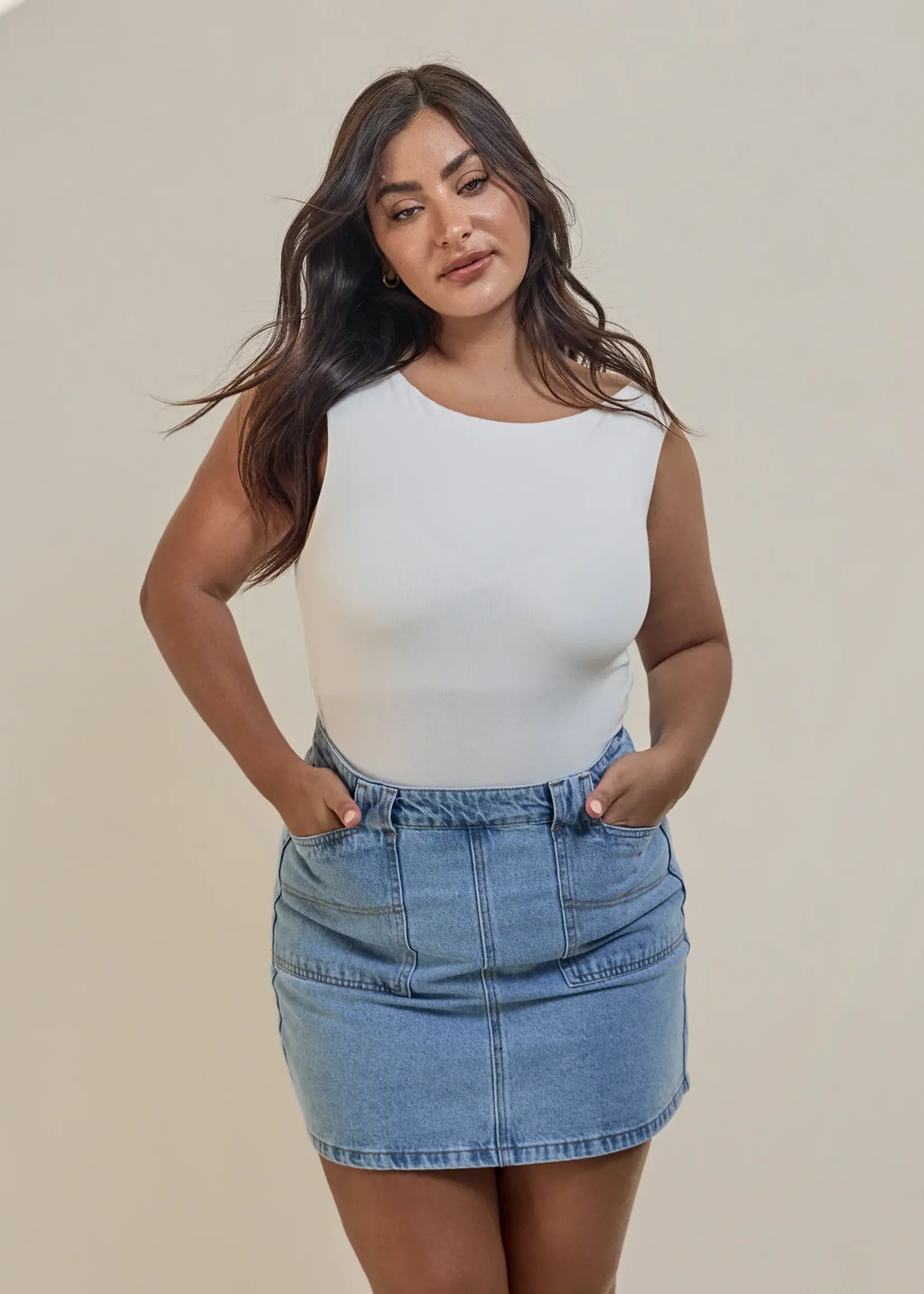 All About Eve Becca Skirt - Light Blue