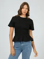Lipa Ruched Top - Black