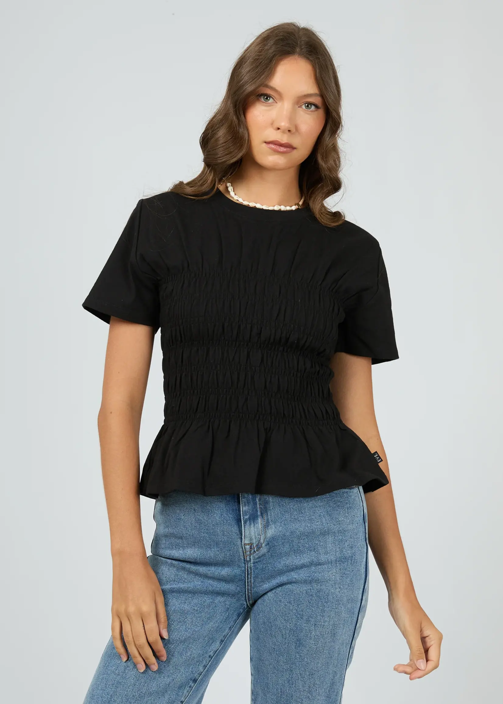 Lipa Ruched Top - Black