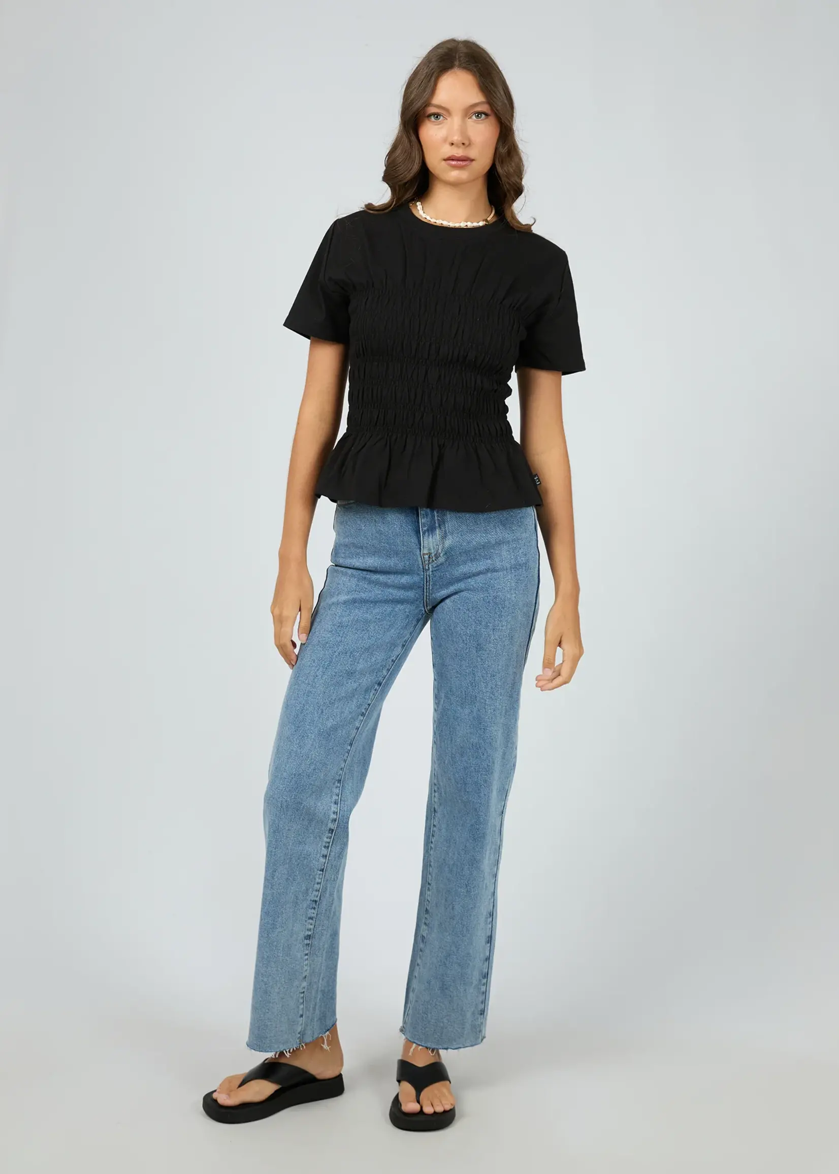 Lipa Ruched Top - Black