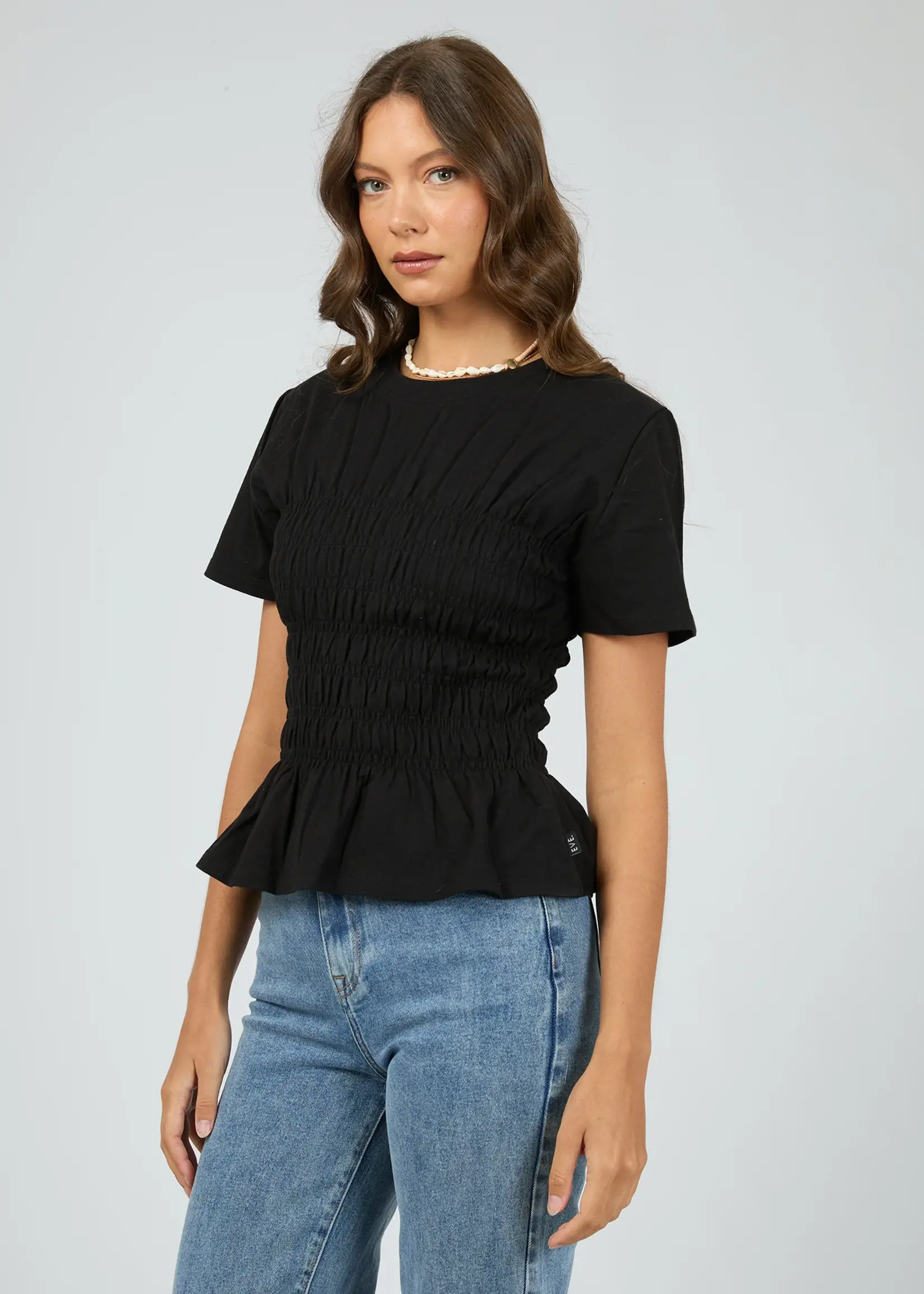 Lipa Ruched Top - Black