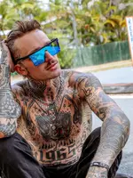 Sin Eyewear The Bar Sunglasses - Black Blue