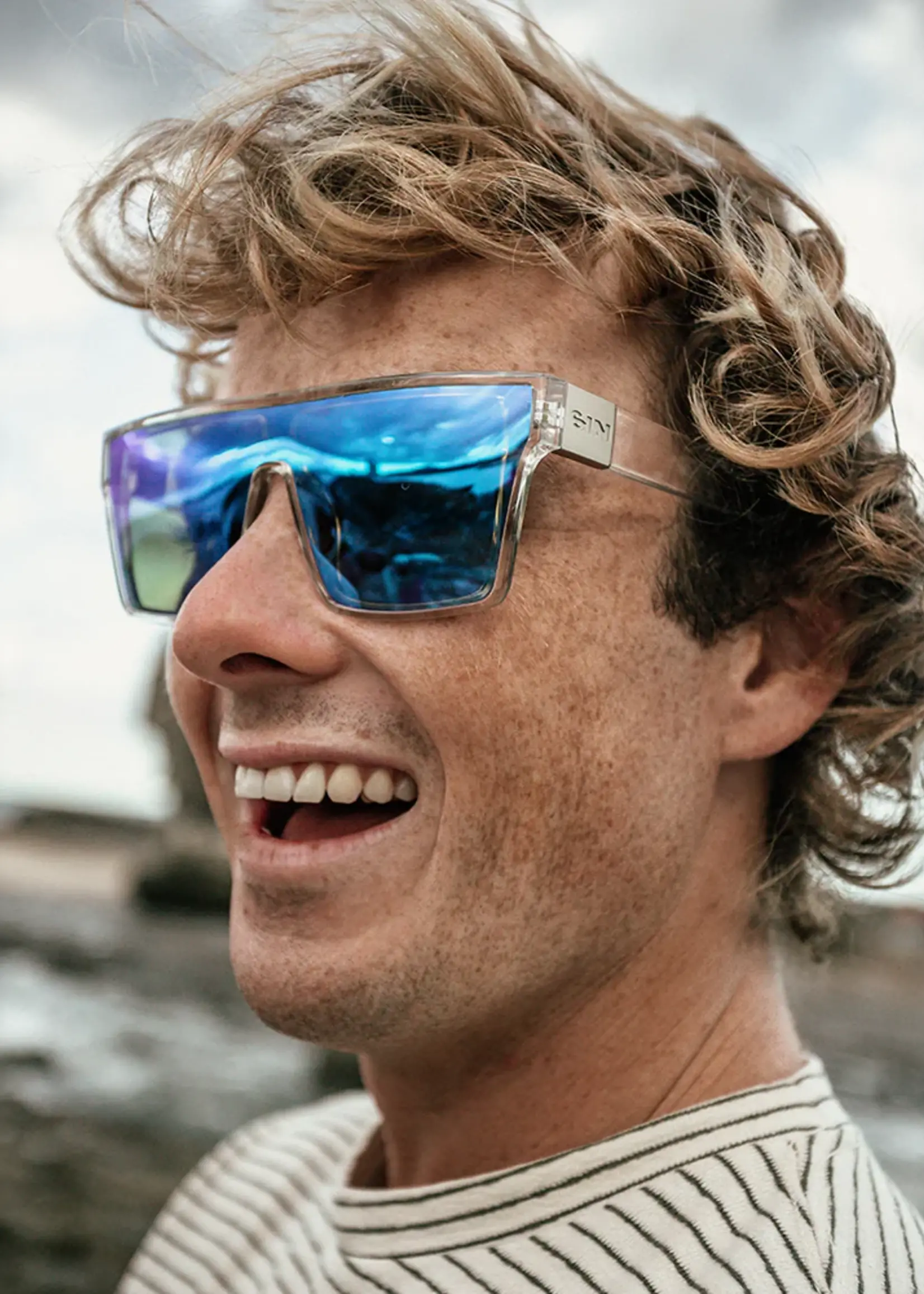 Sin Eyewear Loose Cannon Sunglasses - Crystal Blue