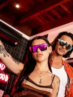 Sin Eyewear Loose Cannon Sunglasses - Black & Pink