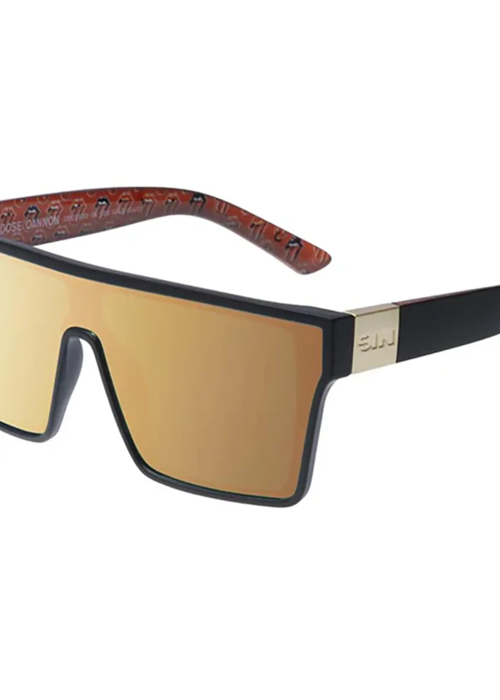 Sin Eyewear Loose Cannon Sunglasses - Matte Black & Gold