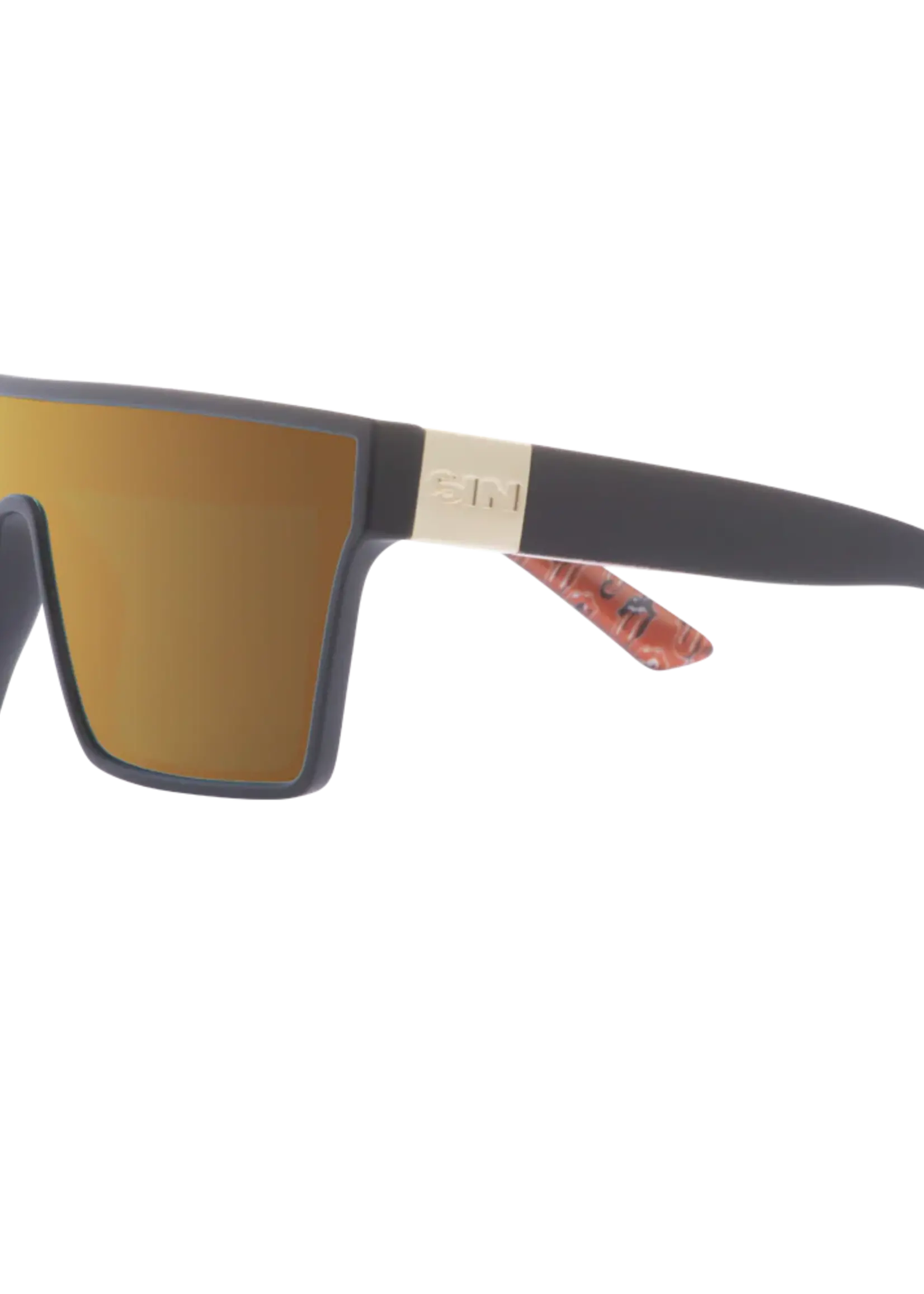Sin Eyewear Loose Cannon Sunglasses - Matte Black & Gold