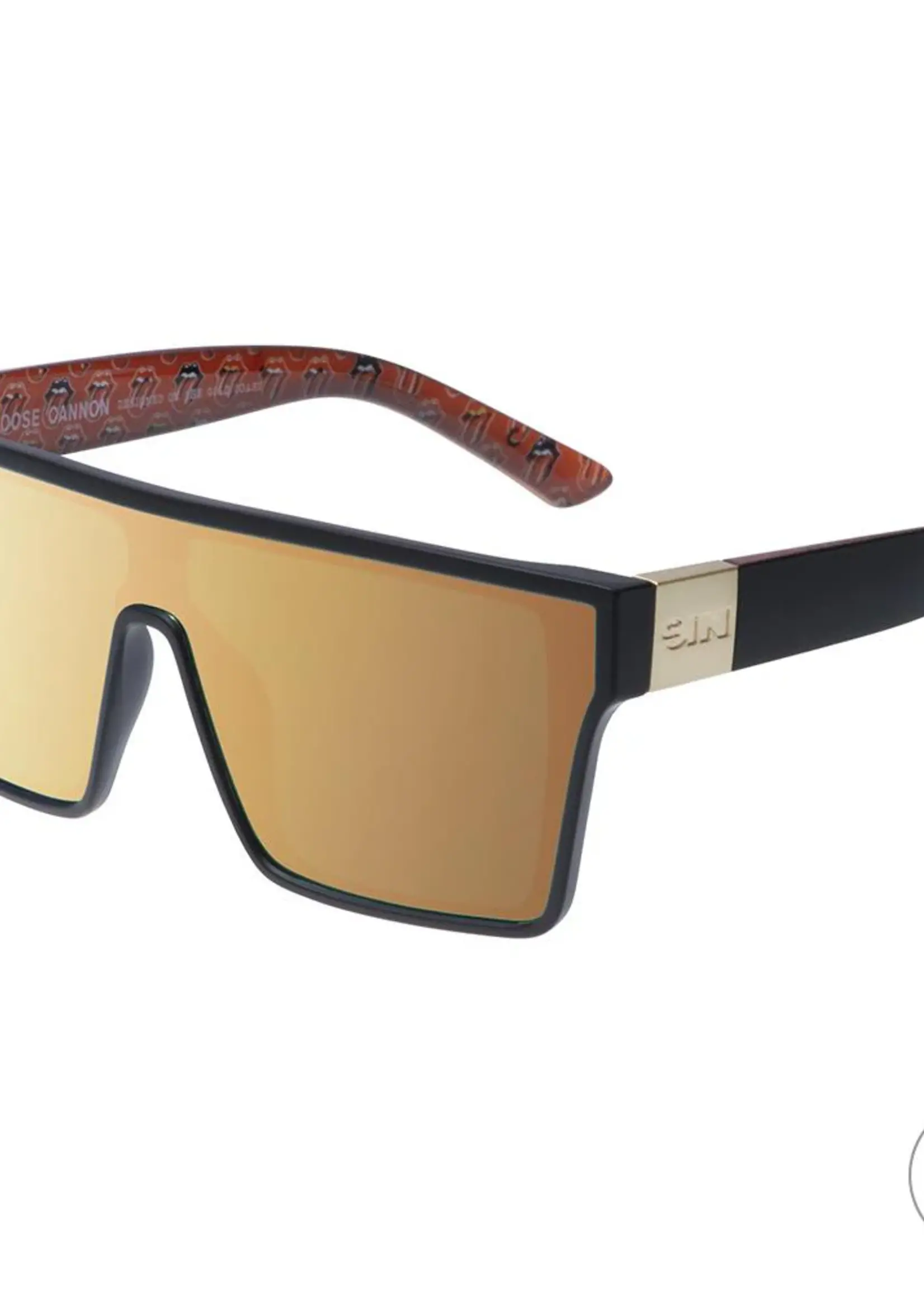 Sin Eyewear Loose Cannon Sunglasses - Matte Black & Gold