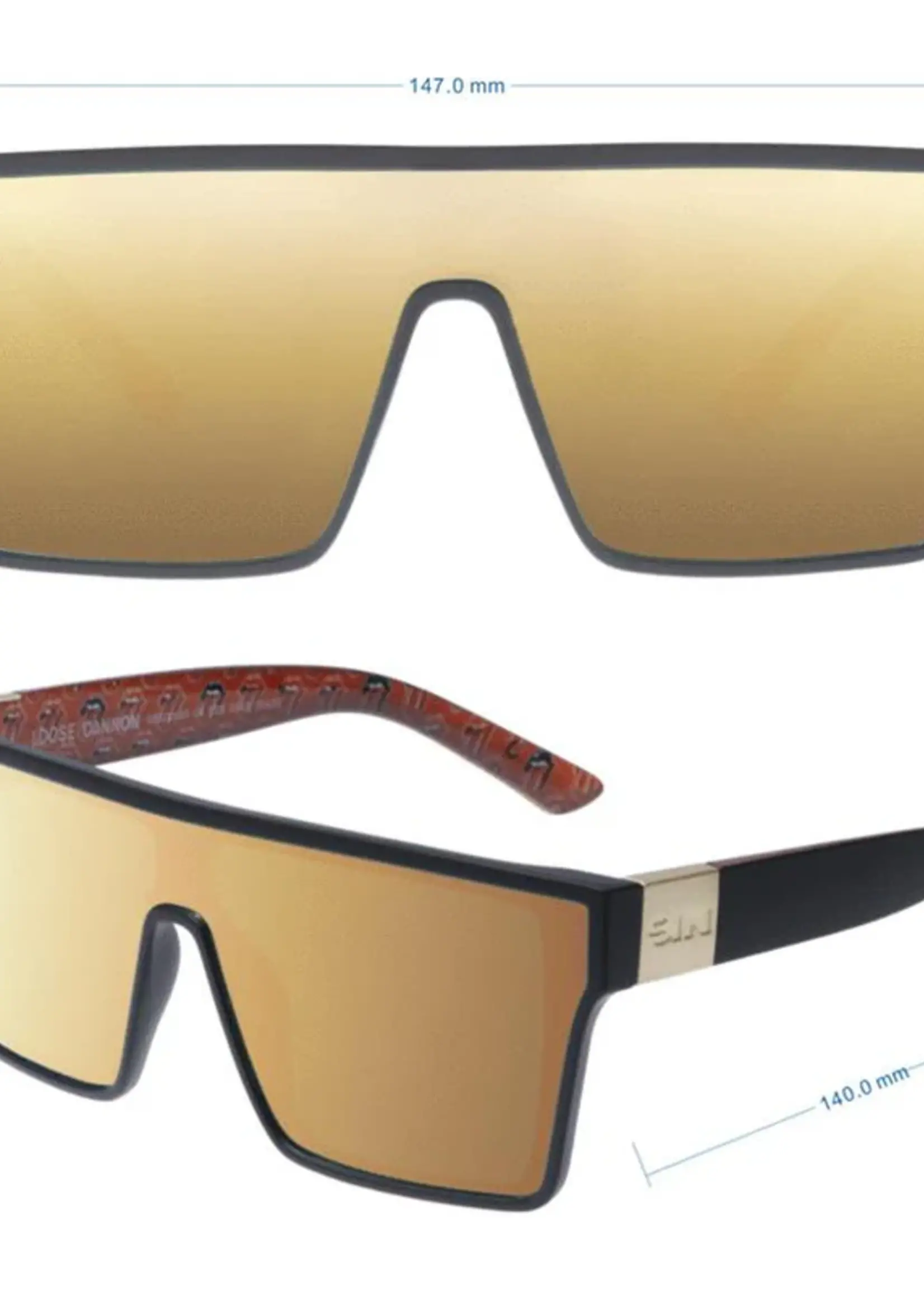 Sin Eyewear Loose Cannon Sunglasses - Matte Black & Gold