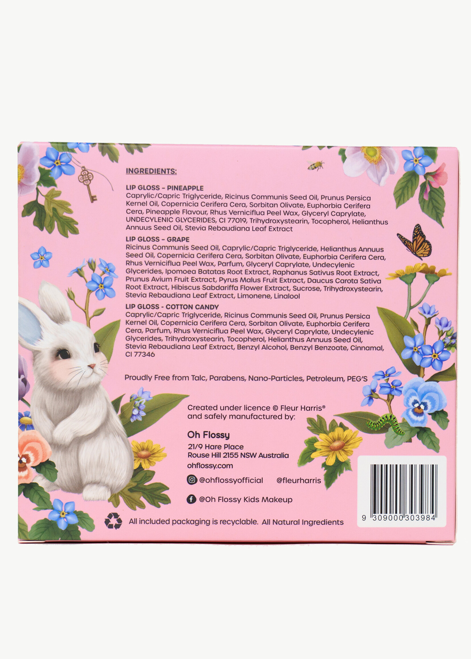 Oh Flossy Oh Flossy X Fleur Harris - Garden of Dreams Collection Natural Lip Gloss Set