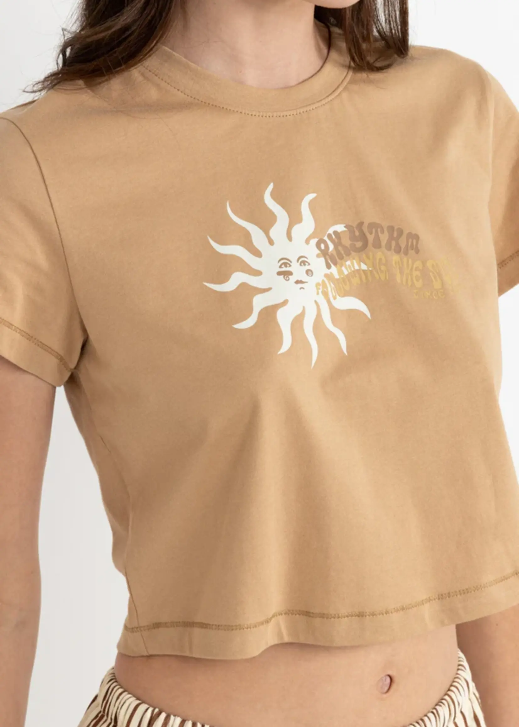 Rhythm Follow The Sun Crop Crew Tee