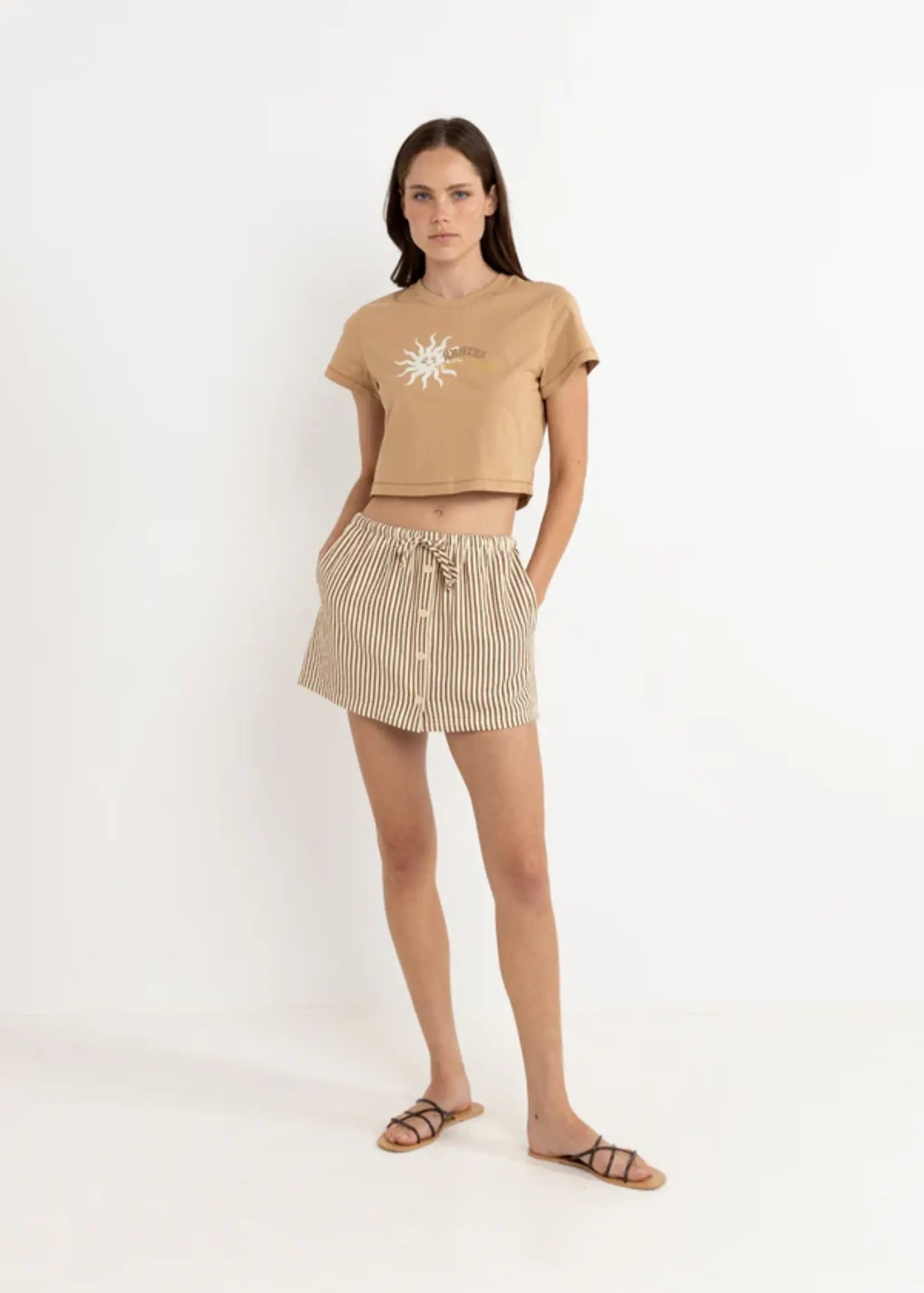 Rhythm Follow The Sun Crop Crew Tee