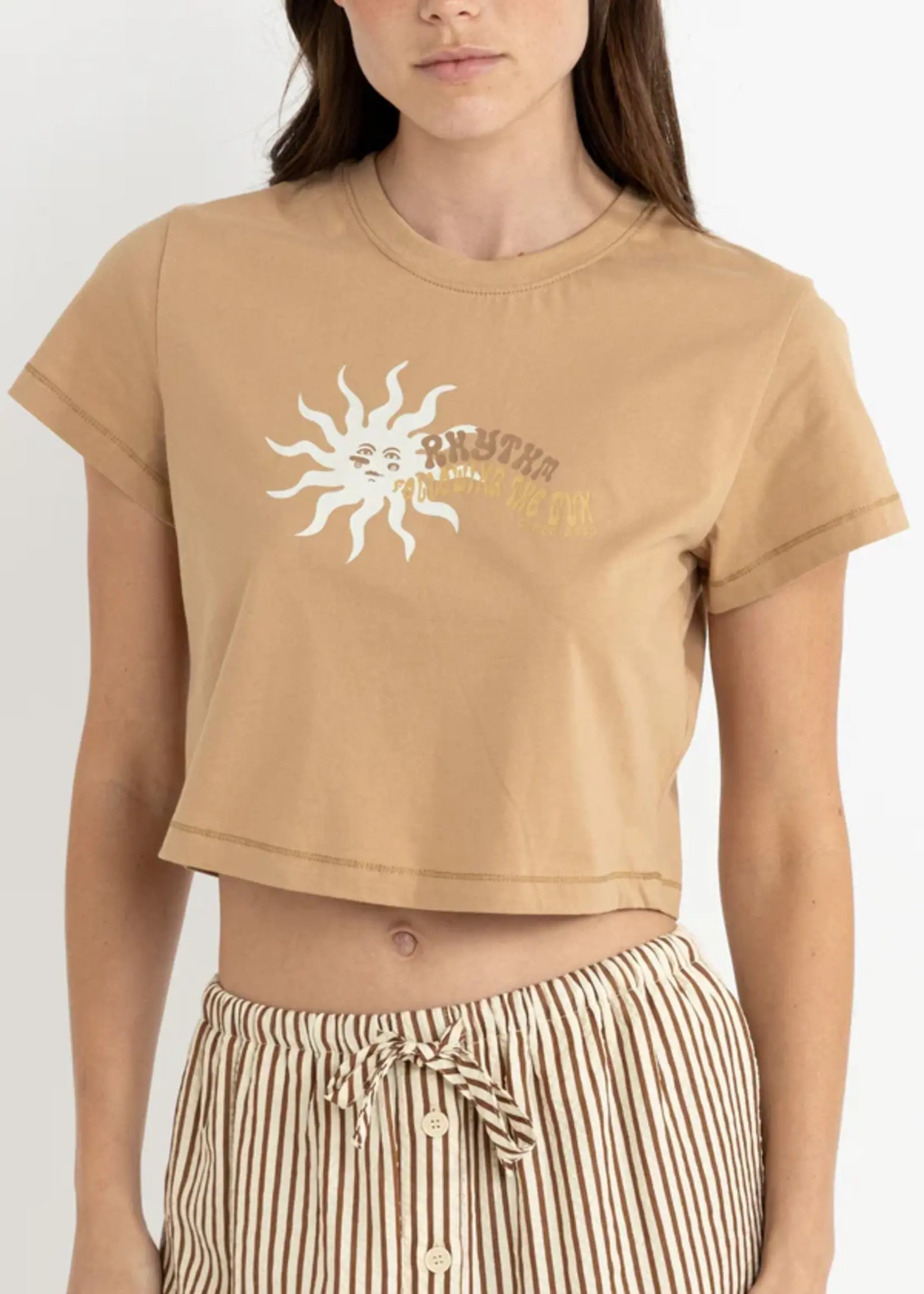 Rhythm Follow The Sun Crop Crew Tee