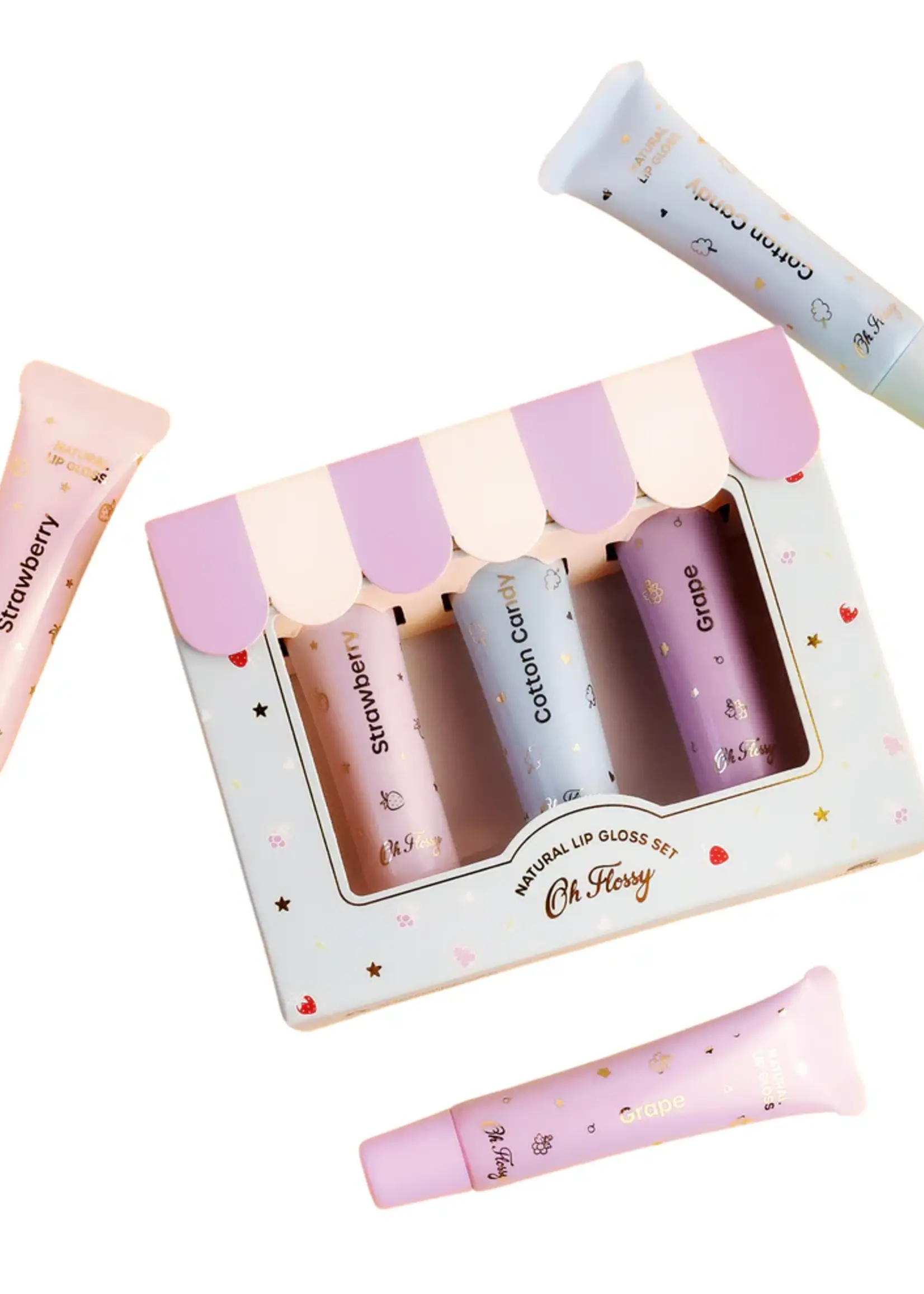 Oh Flossy Oh Flossy Beach Club Natural Lip Gloss Set
