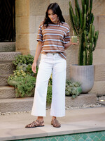 Jude Wide Leg Crop Jean - Fresh Ecru