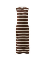 Ceres Life Margot Mesh Knit Tank Midi Dress - Choc Stripe