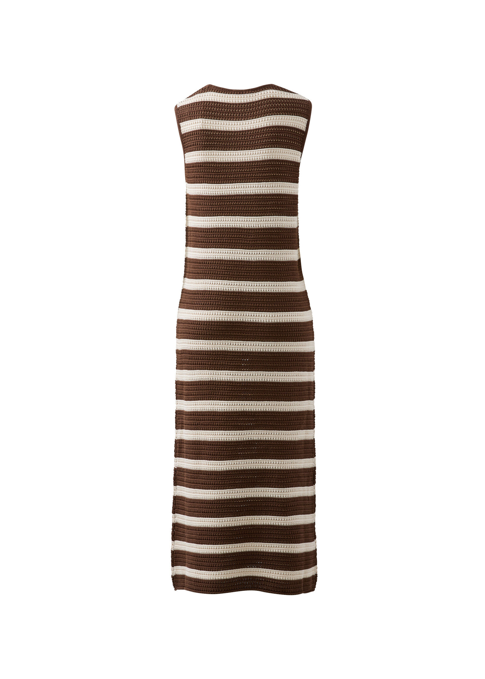 Ceres Life Margot Mesh Knit Tank Midi Dress - Choc Stripe