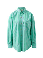 Ceres Life Peta Oversized Shirt - Zesty Green Triple Stripe