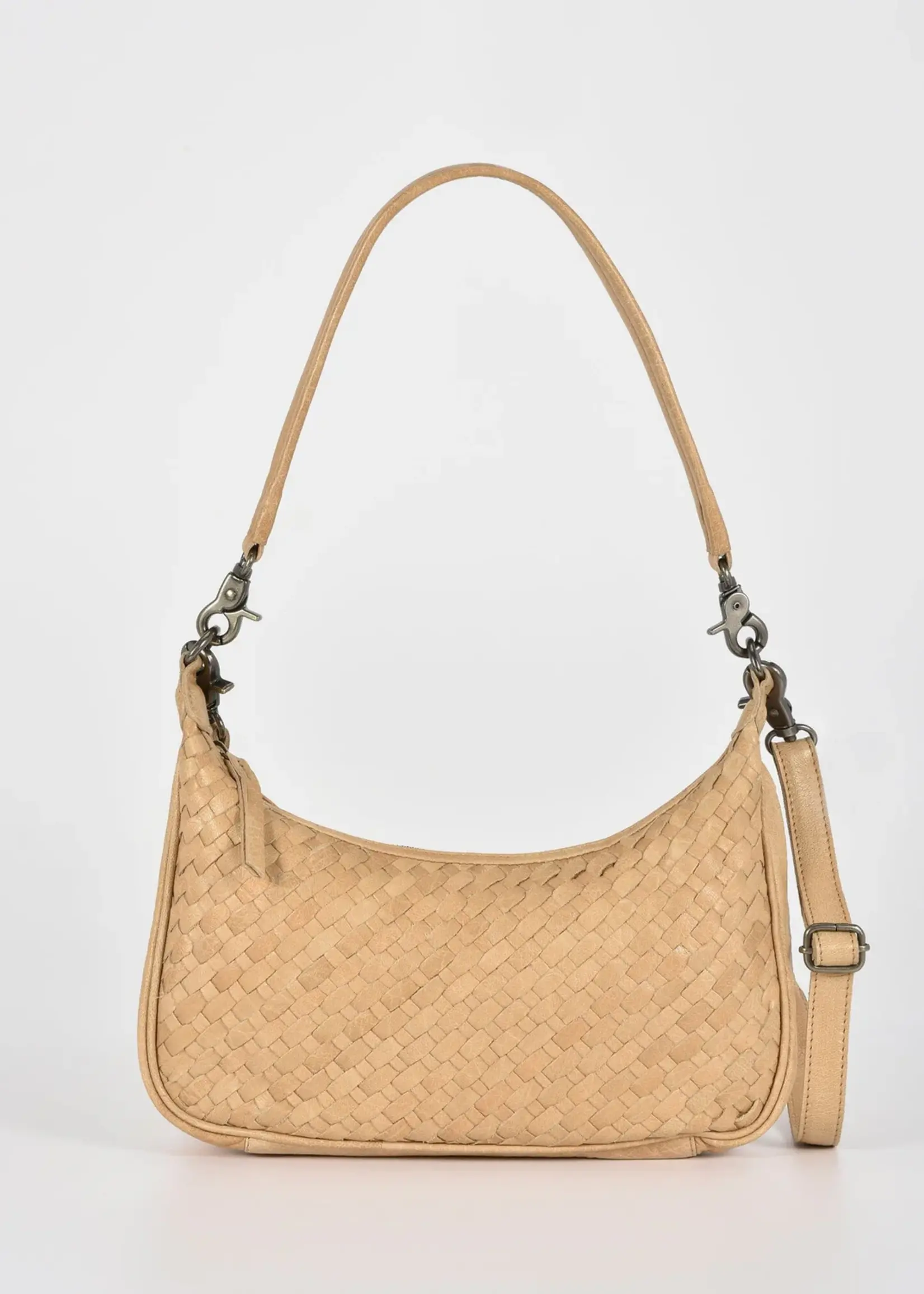 Gabee Hughes | Woven Leather Bag - Camel
