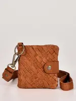 Gabee Flynn | Leather Woven Wallet - Cognac