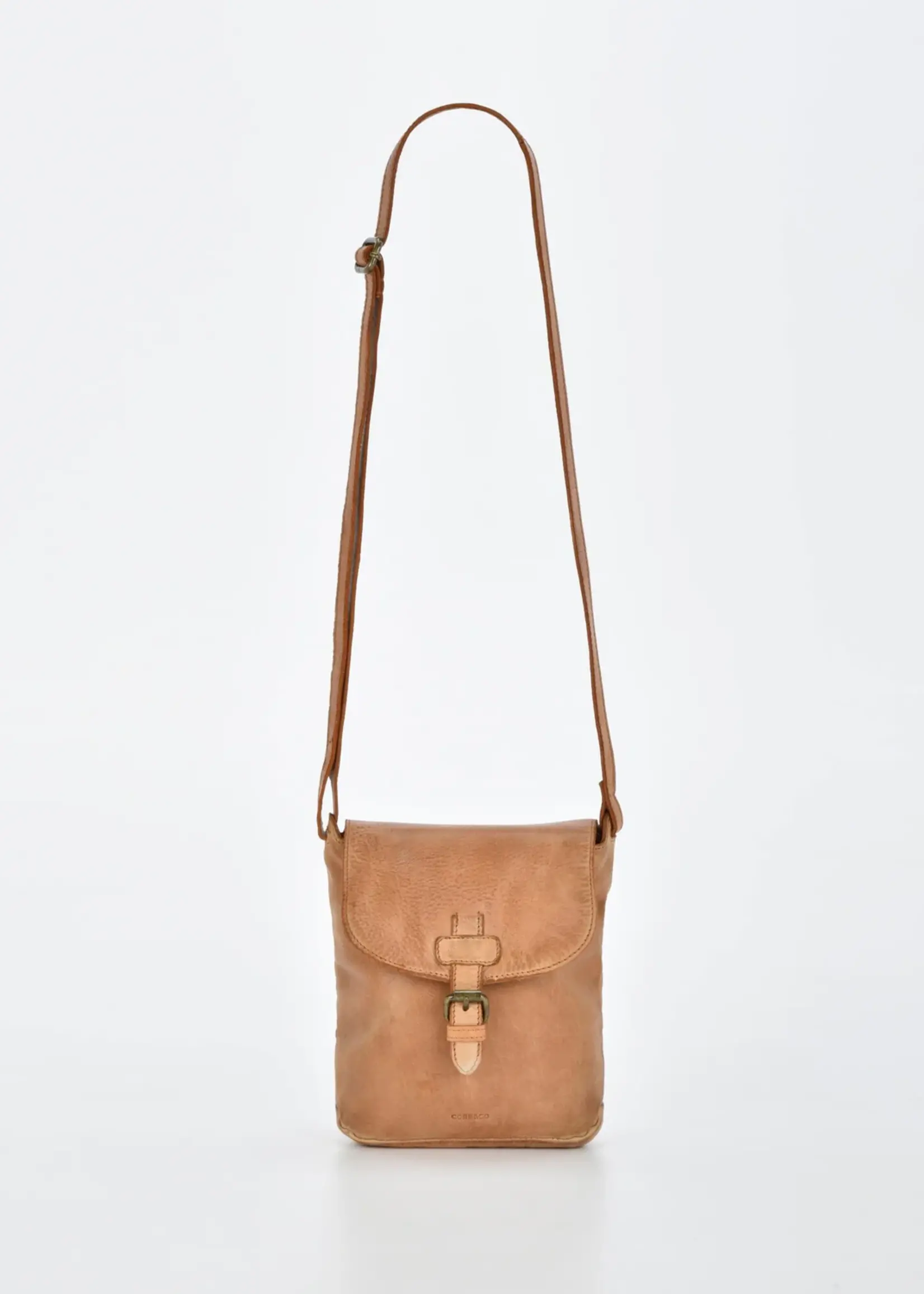 Gabee Burton | Leather Cobb & Co Crossbody Flap Buckle Rugged Series - Natural
