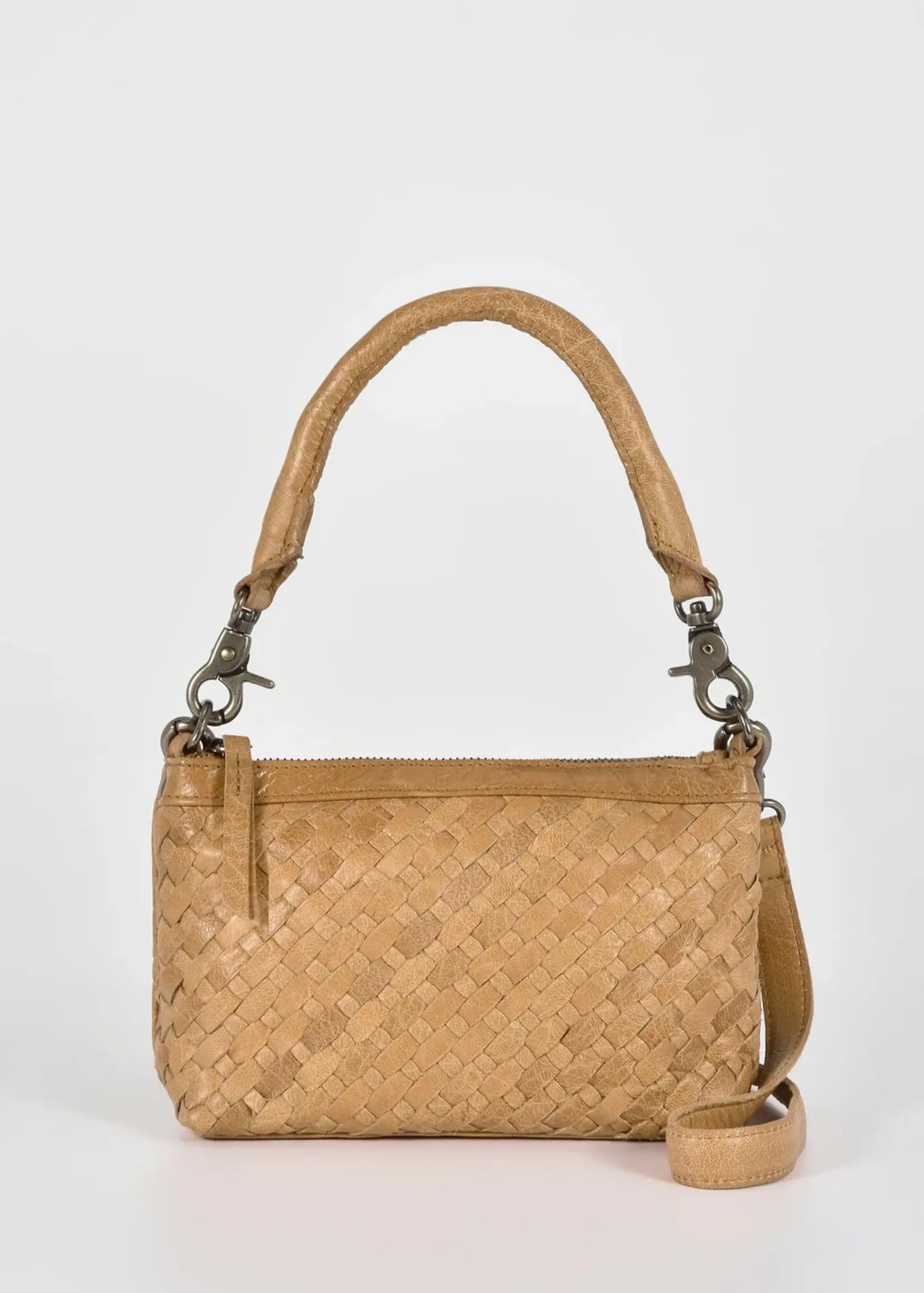 Gabee Durack | Woven Leather Bag - Camel