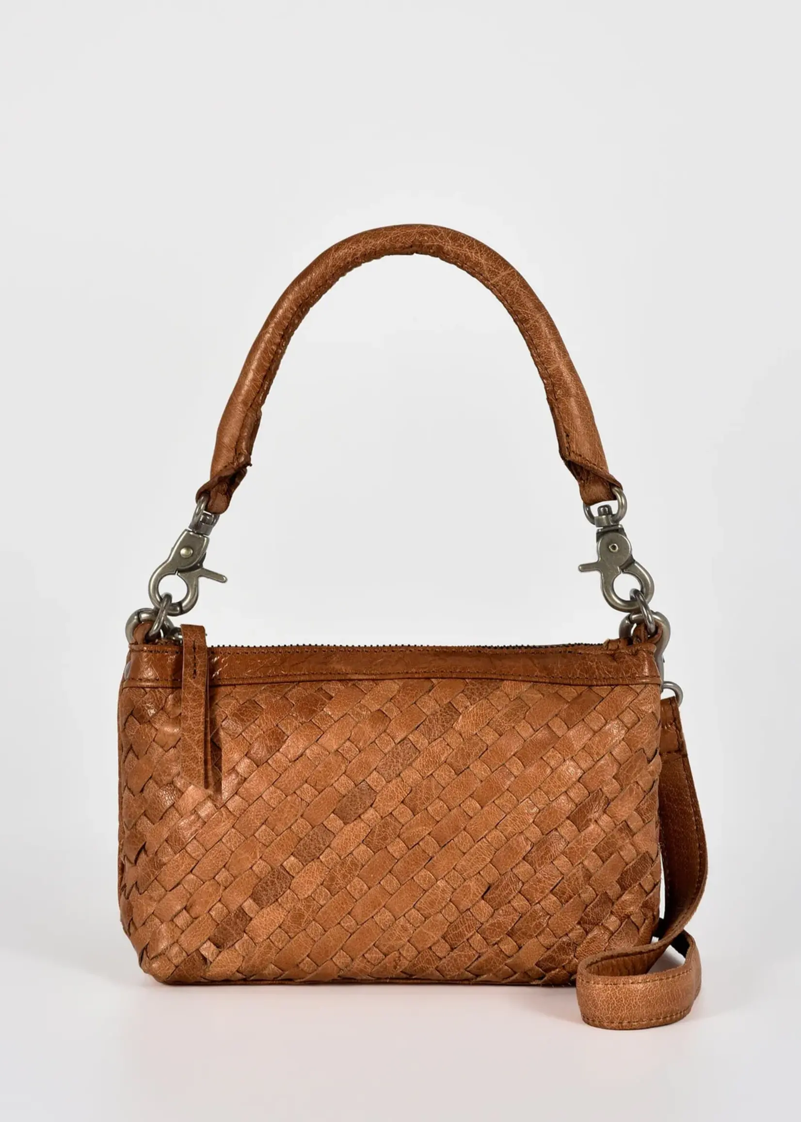 Gabee Durack | Woven Leather Bag - Cognac