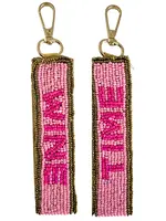 Zoda Beaded Keyring Wine Time