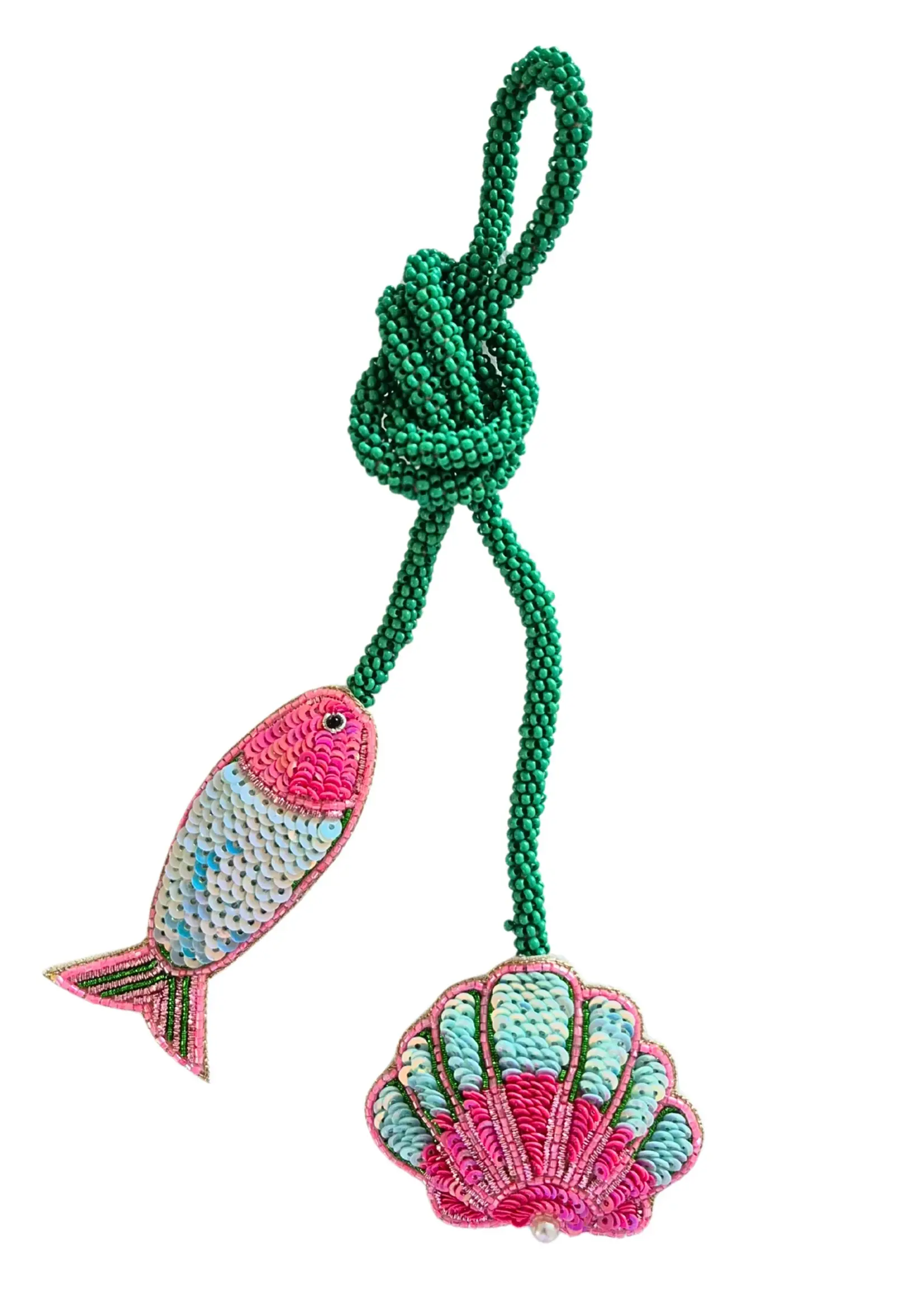 Zoda Beaded Bag Charm - Fish