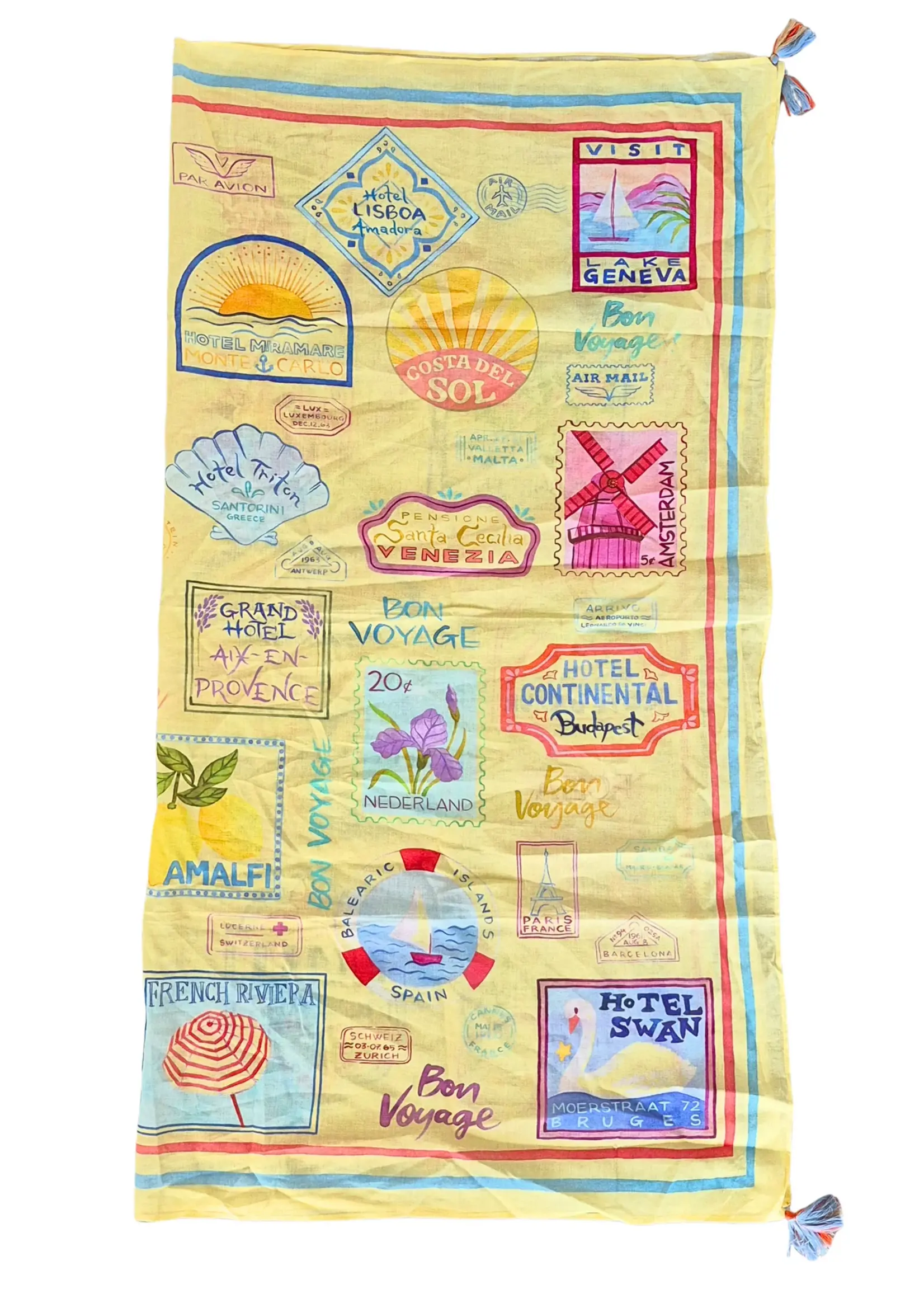 Zoda Pure Cotton Scarf - Yellow