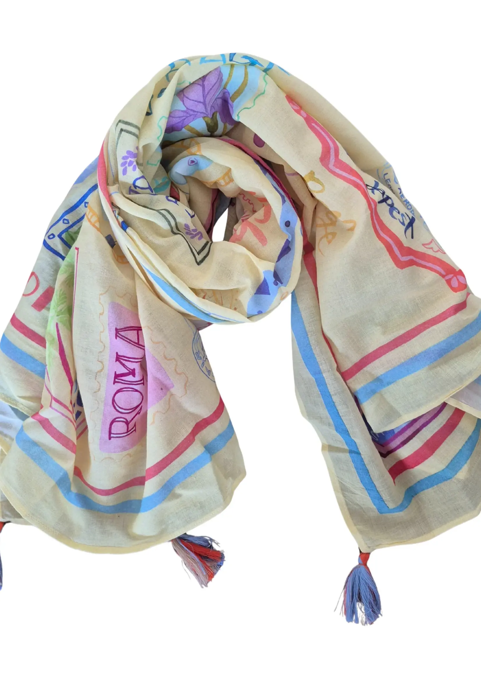 Zoda Pure Cotton Scarf - Yellow