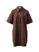 Ceres Life Sara Mini Shirt Dress - Chocolate