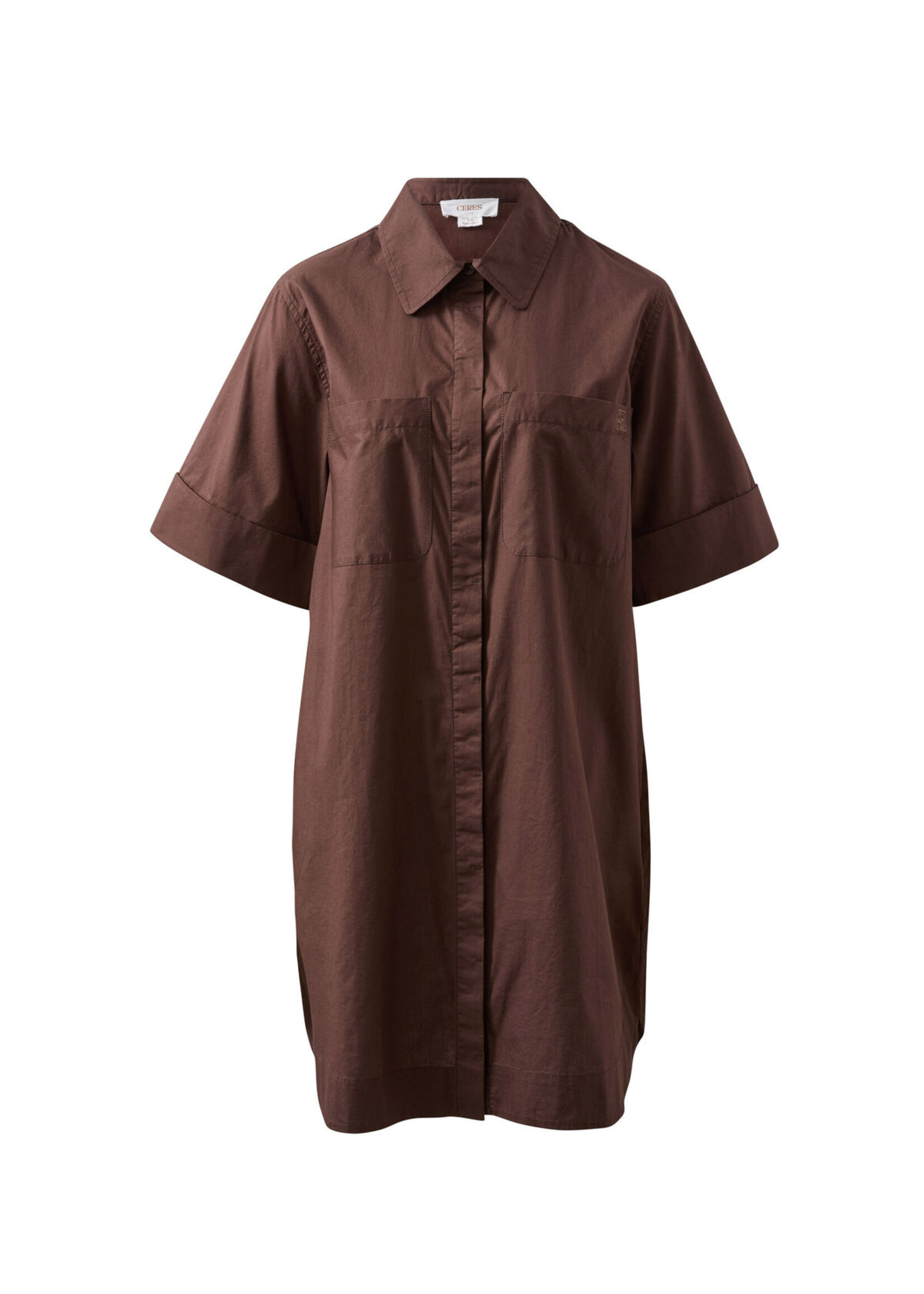 Ceres Life Sara Mini Shirt Dress - Chocolate