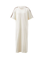 Ceres Life Charlotte Midi Terry Dress - Winter White Side Stripe