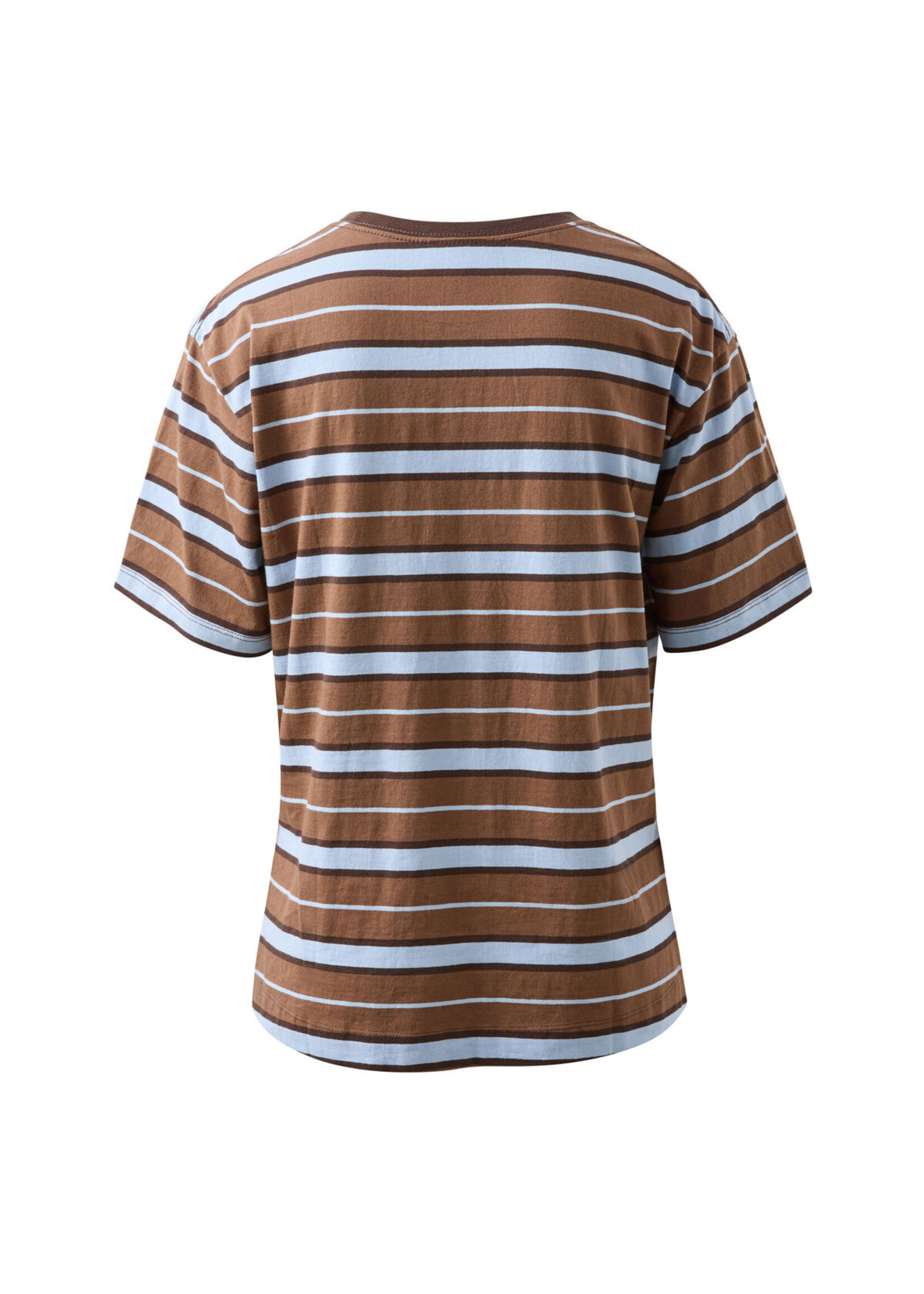 Ceres Life Stevie Slouchy Tee - Chalk/Choc Stripe