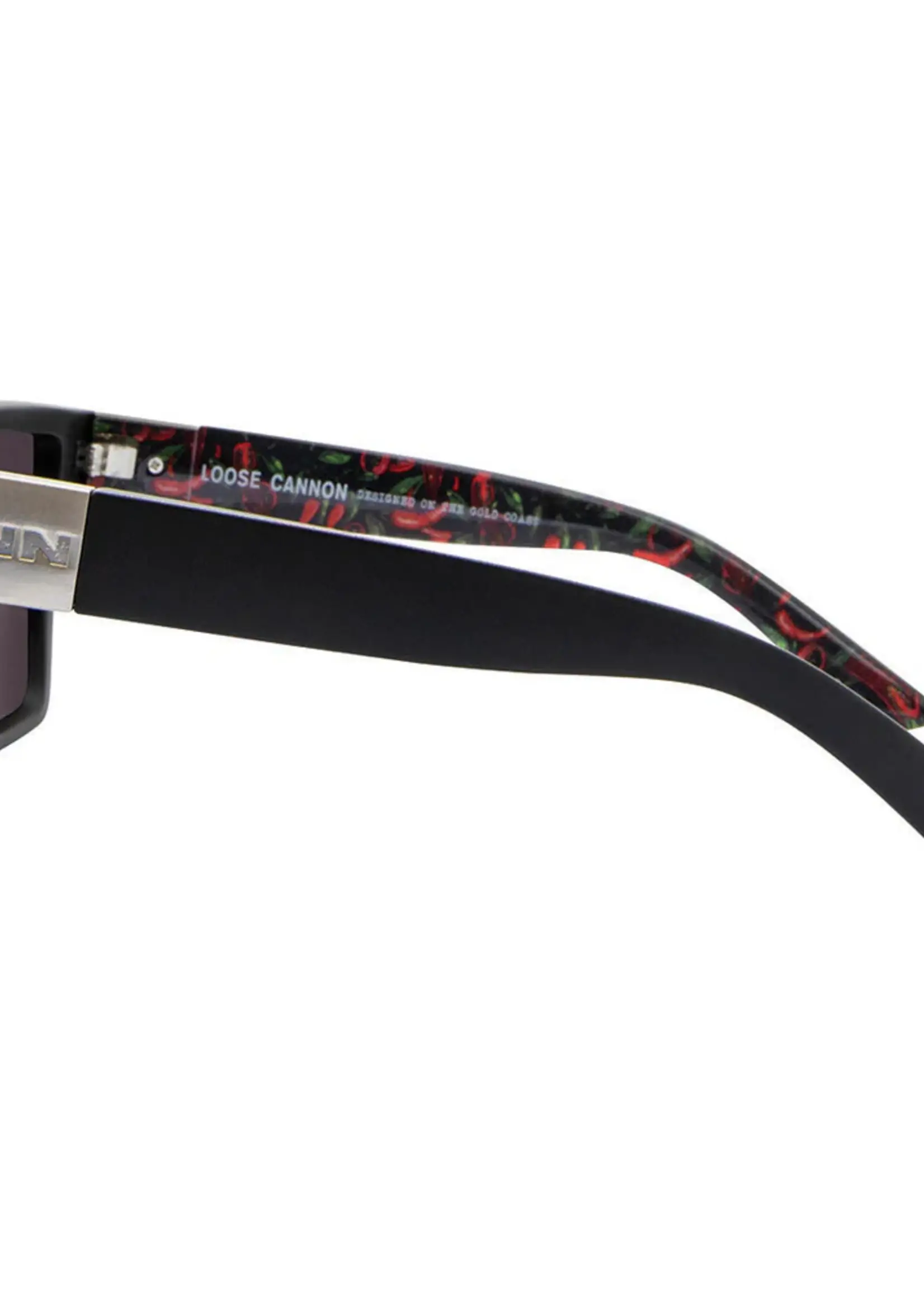 Sin Eyewear Loose Cannon Sunglasses - Matte Black & Red
