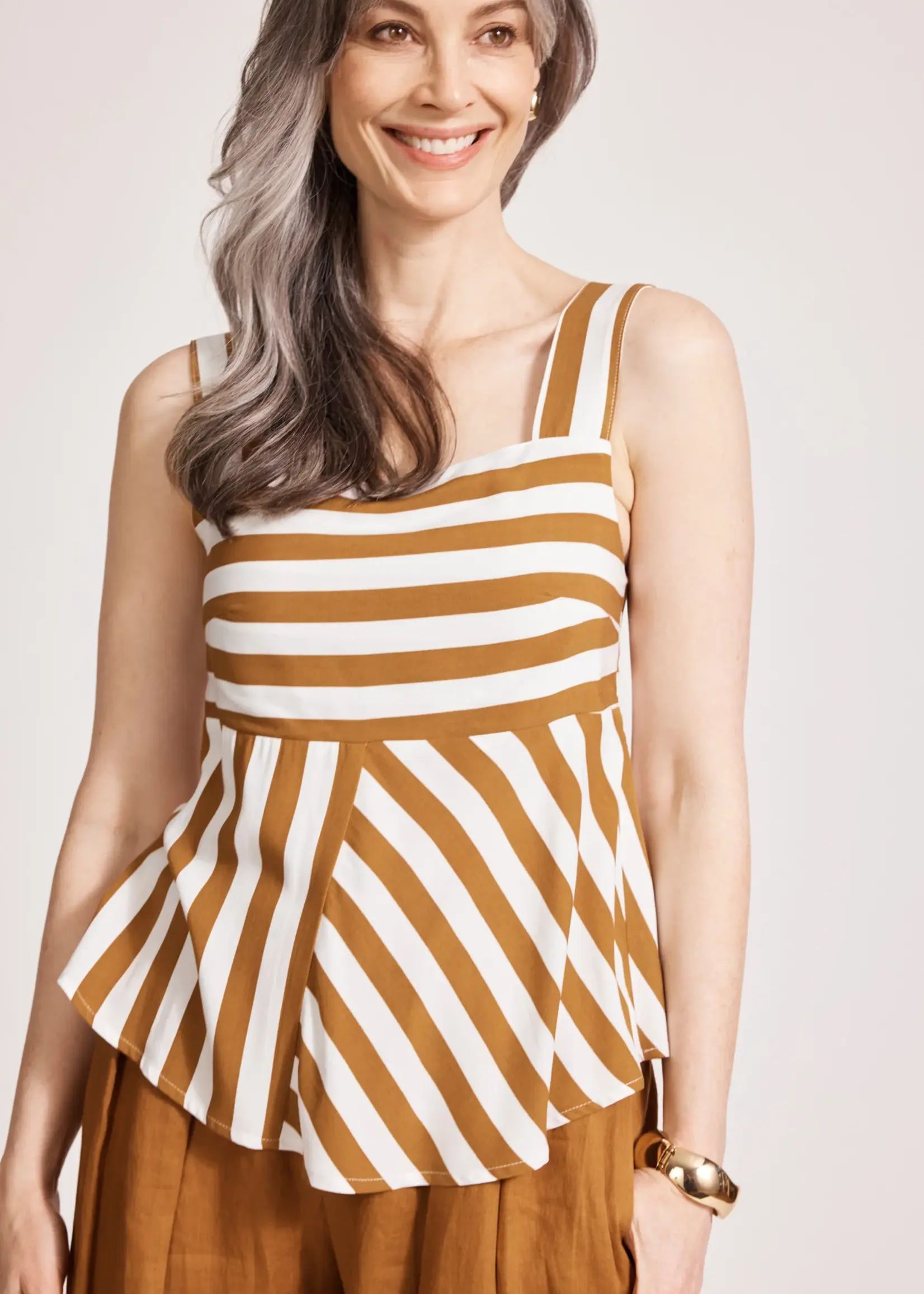 EB & Ive Treville Stripe Tank - Caramel