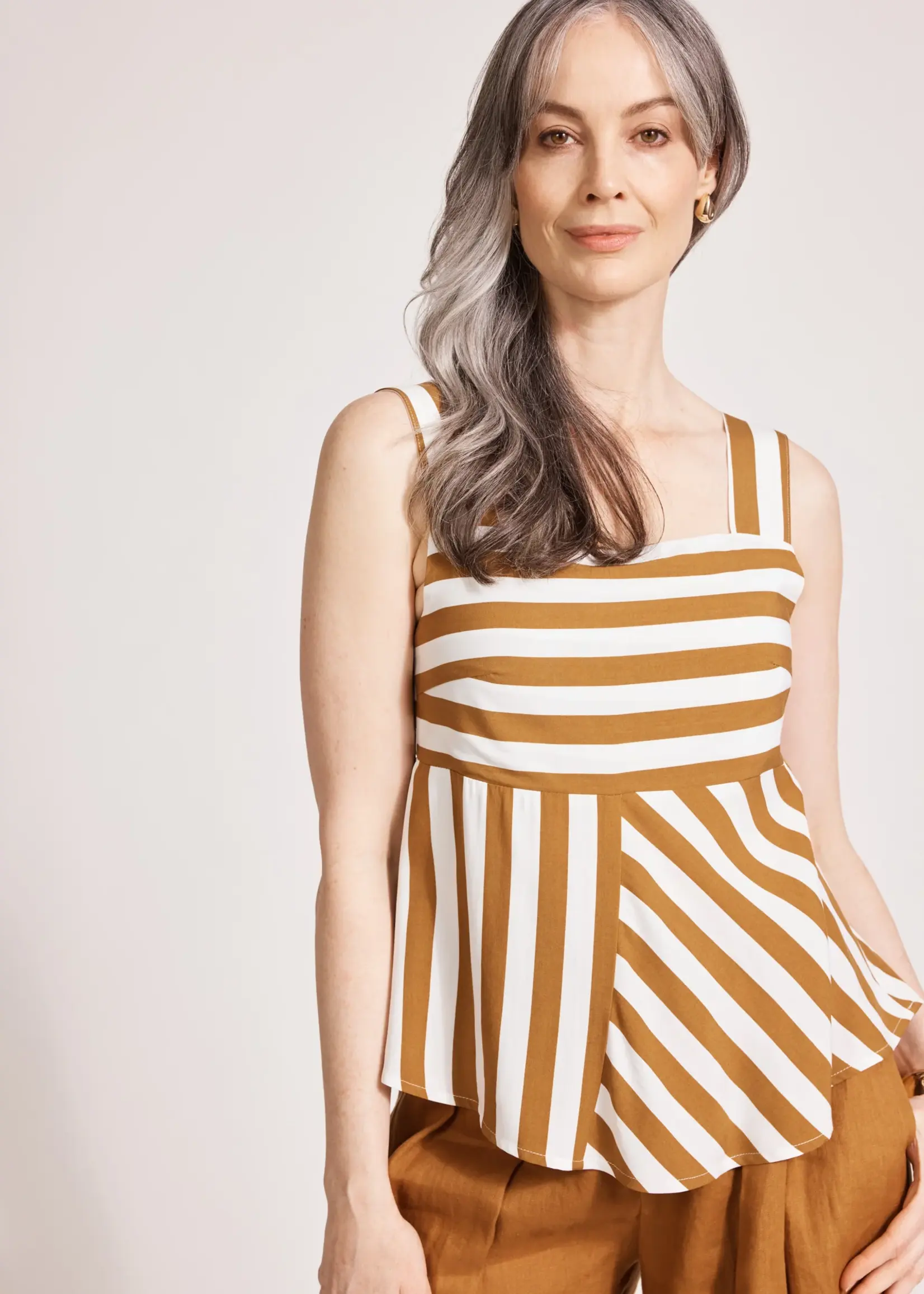 EB & Ive Treville Stripe Tank - Caramel