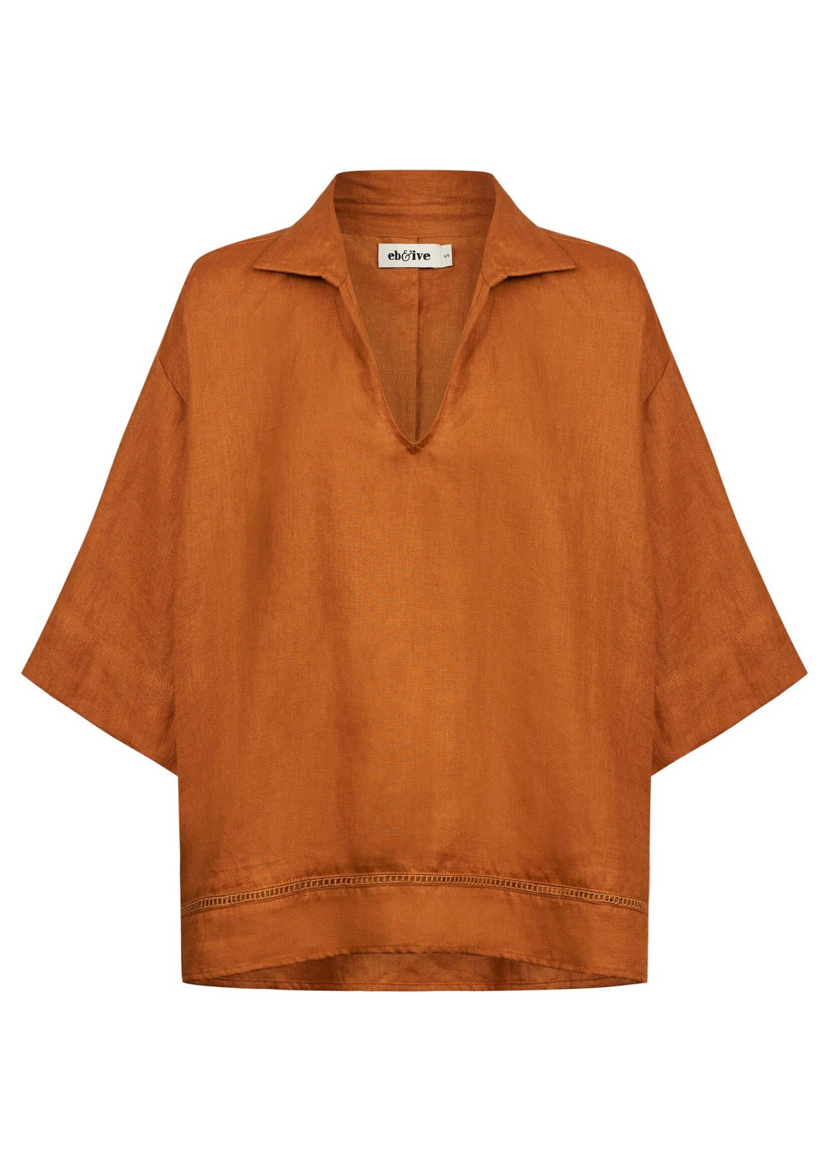 EB & Ive Miramar Collared Top - Caramel