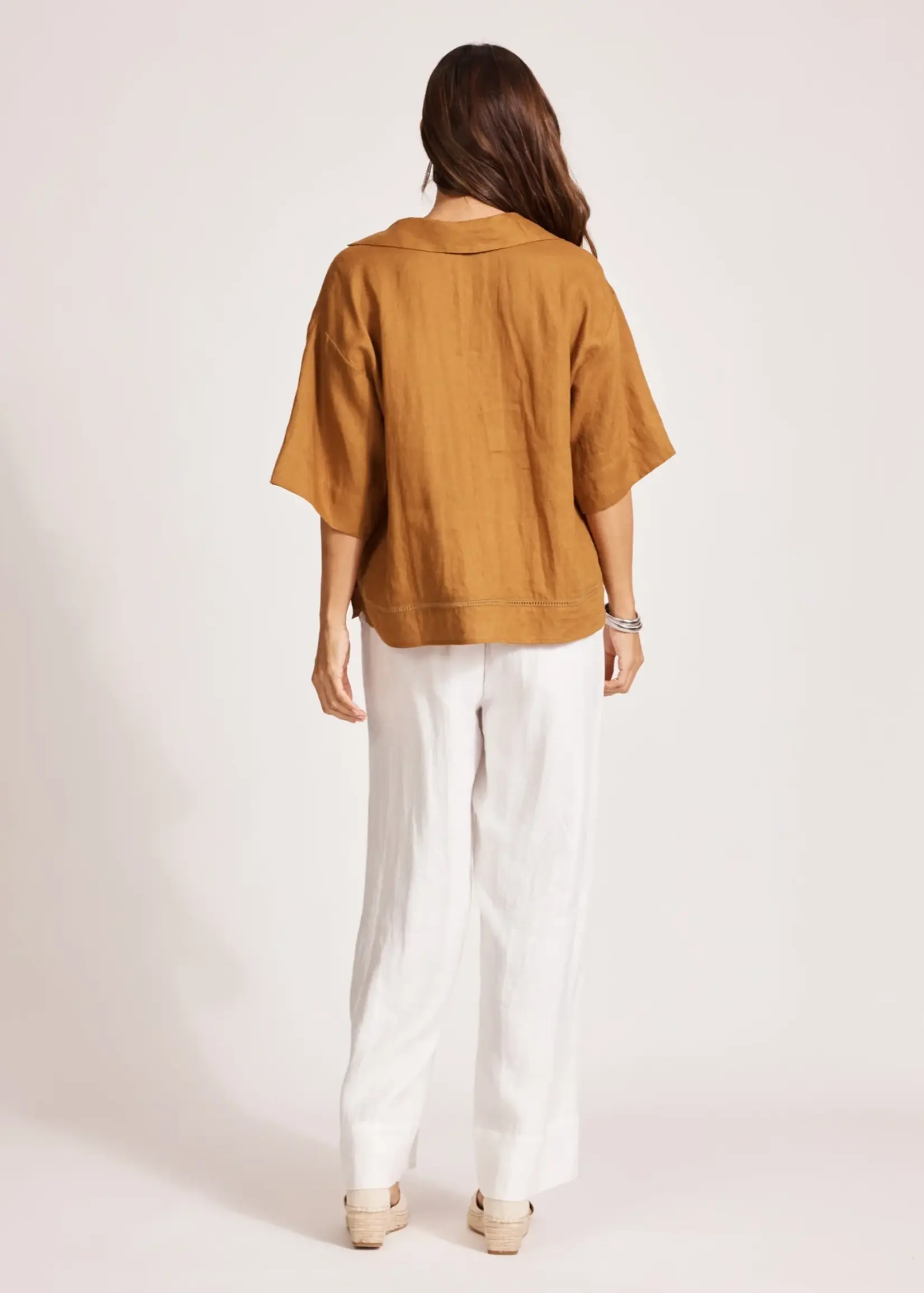 EB & Ive Miramar Collared Top - Caramel