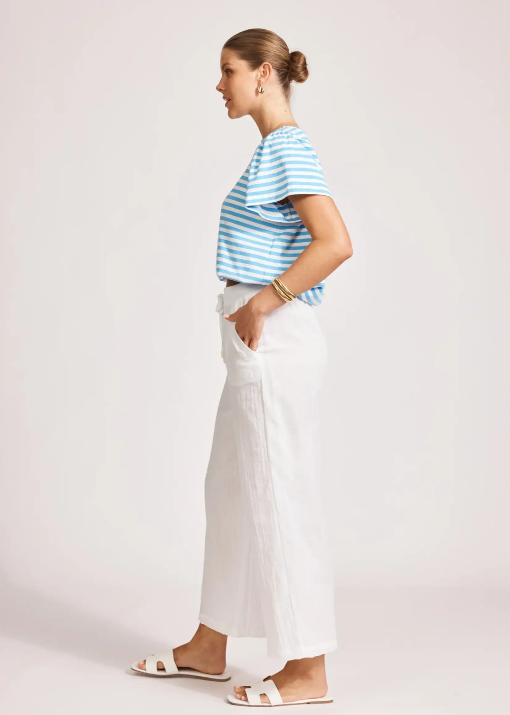 EB & Ive Orsula Crop Pant - White